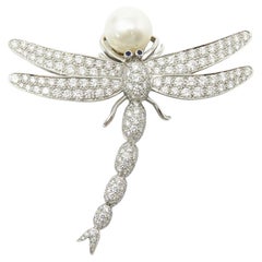 HUGE Tiffany & Co 18k Italy Pearl Brooch 61x60 mm