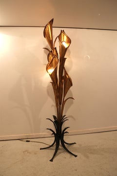Huge Tropical Flower Floor Light by Hans Kögl
