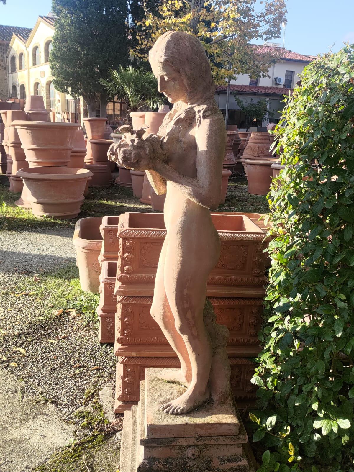 Grande statue toscanne en terre cuite - 135 cm Bon état - En vente à Madrid, ES