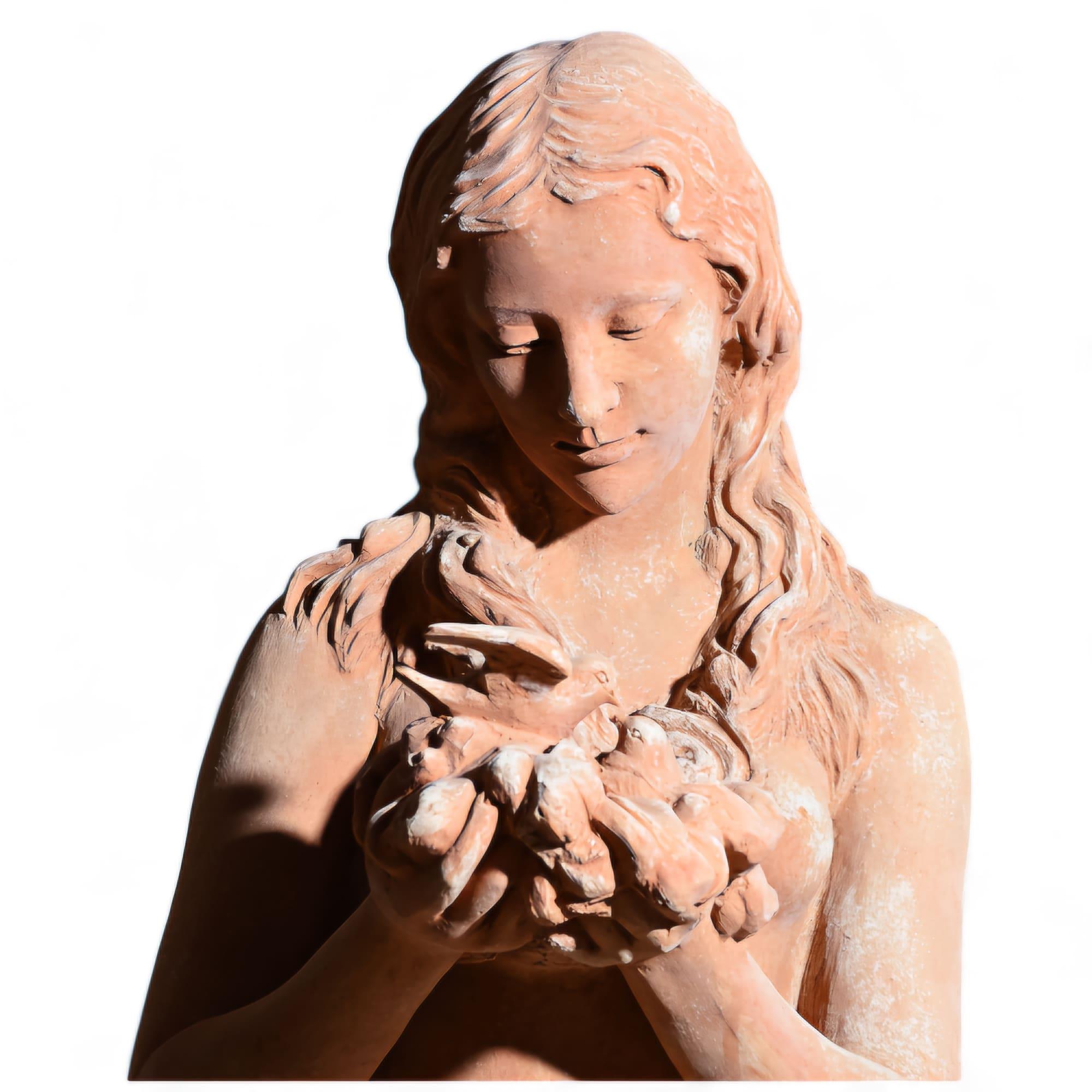 Grande statue toscanne en terre cuite - 135 cm en vente 1