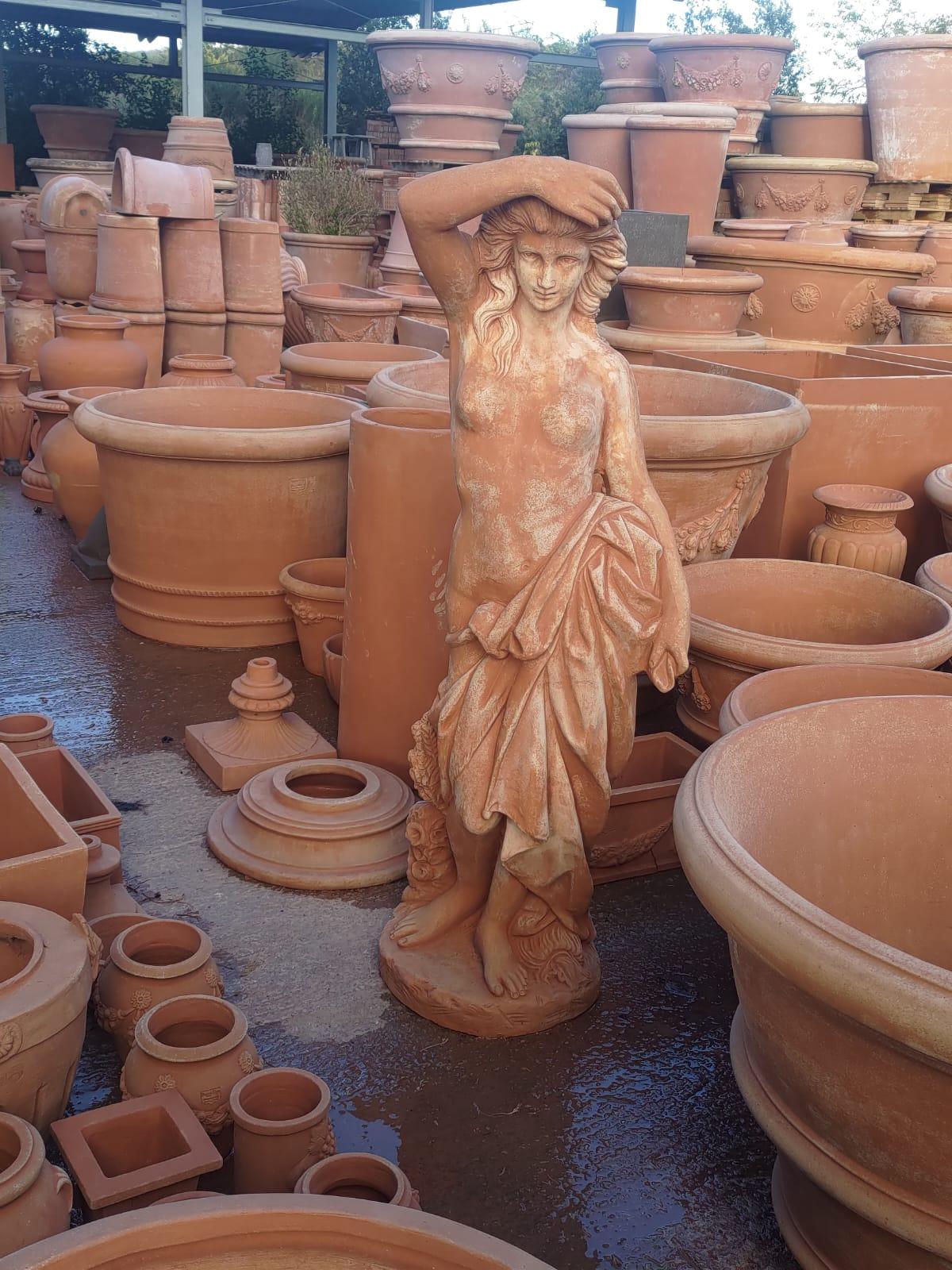 Grande statue toscanne en terre cuite - 145 cm en vente 5