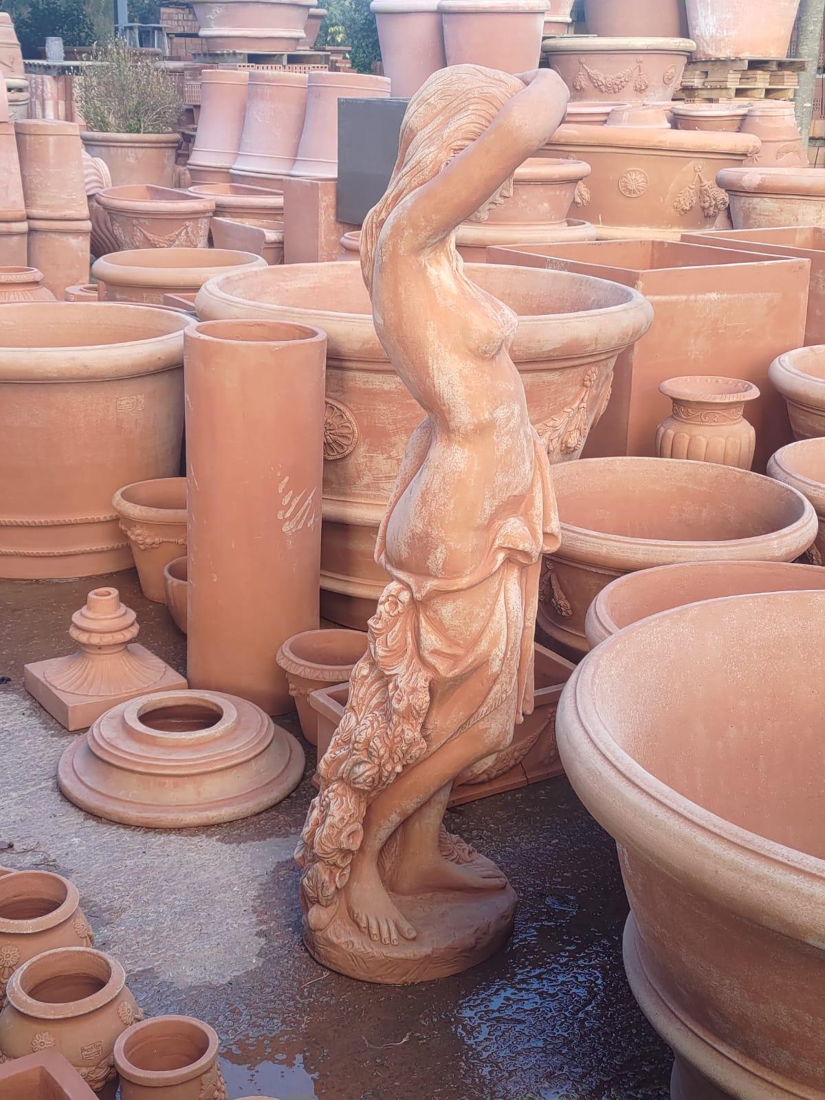 Grande statue toscanne en terre cuite - 145 cm en vente 7