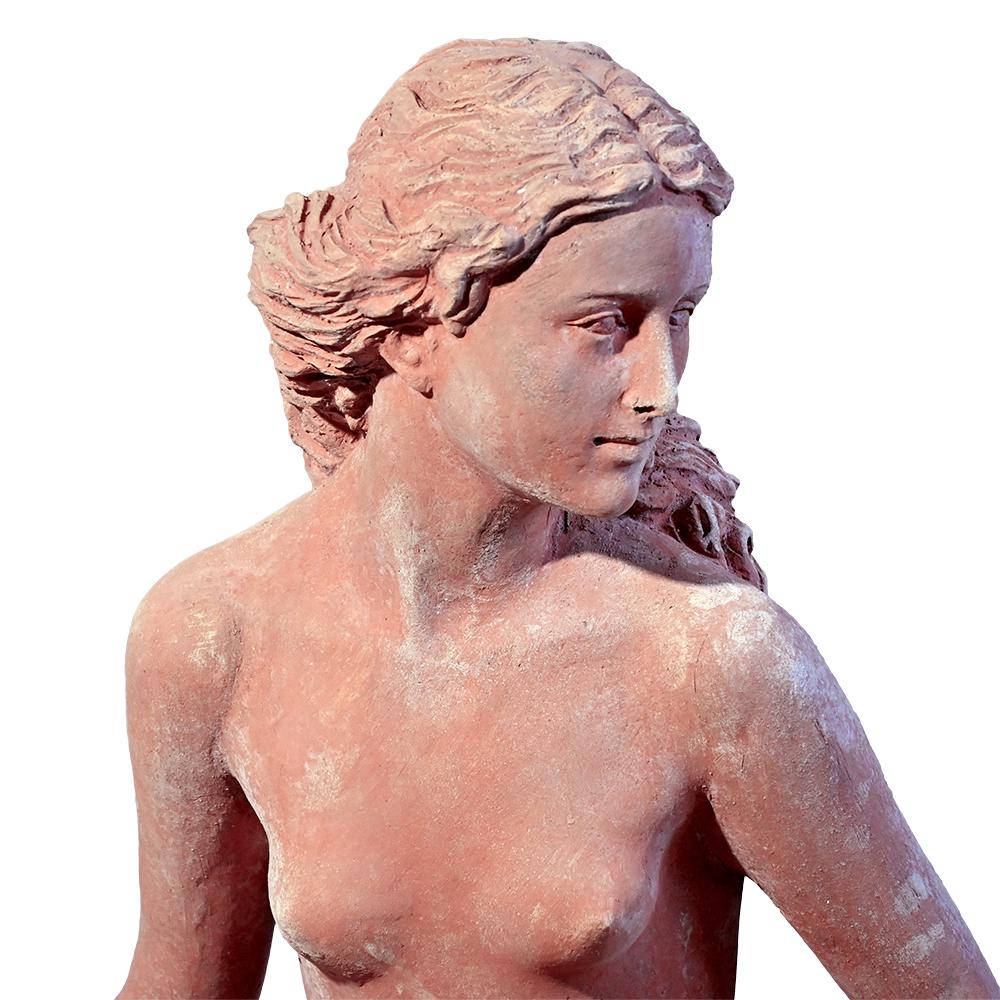 Grande statue toscanne en terre cuite - 145 cm en vente 4