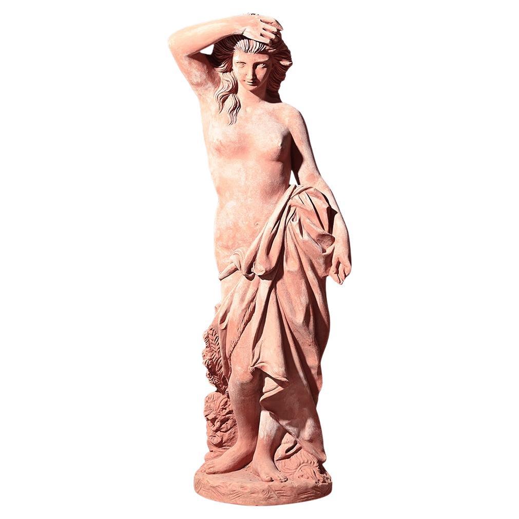 Grande statue toscanne en terre cuite - 145 cm