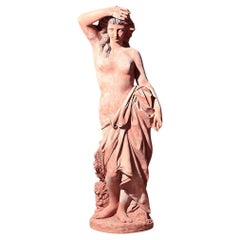 Grande statue toscanne en terre cuite - 145 cm