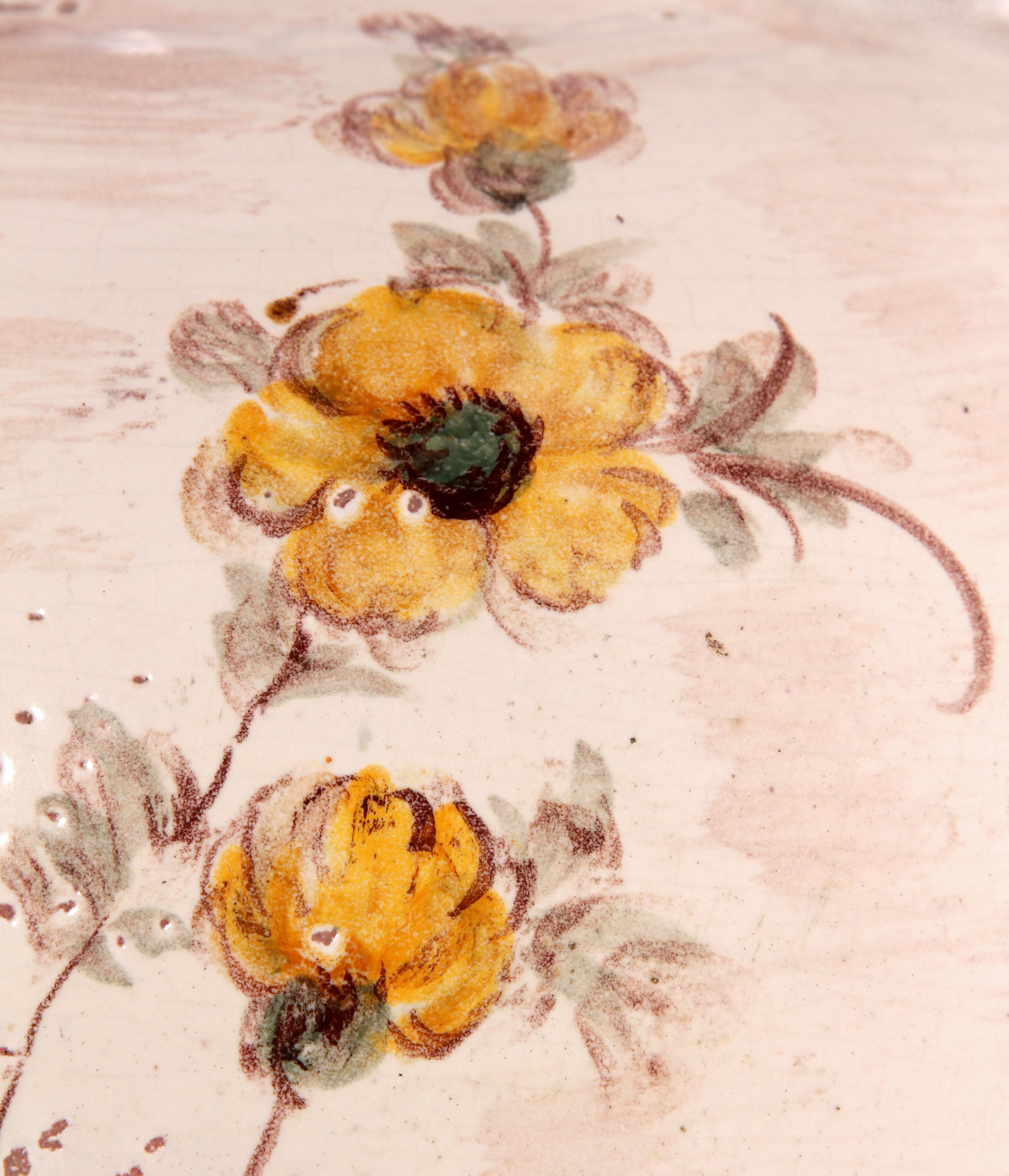 Mid-20th Century huge Ulmer Keramik VASE design by Baroness Sybille von Rotkirch floral faience