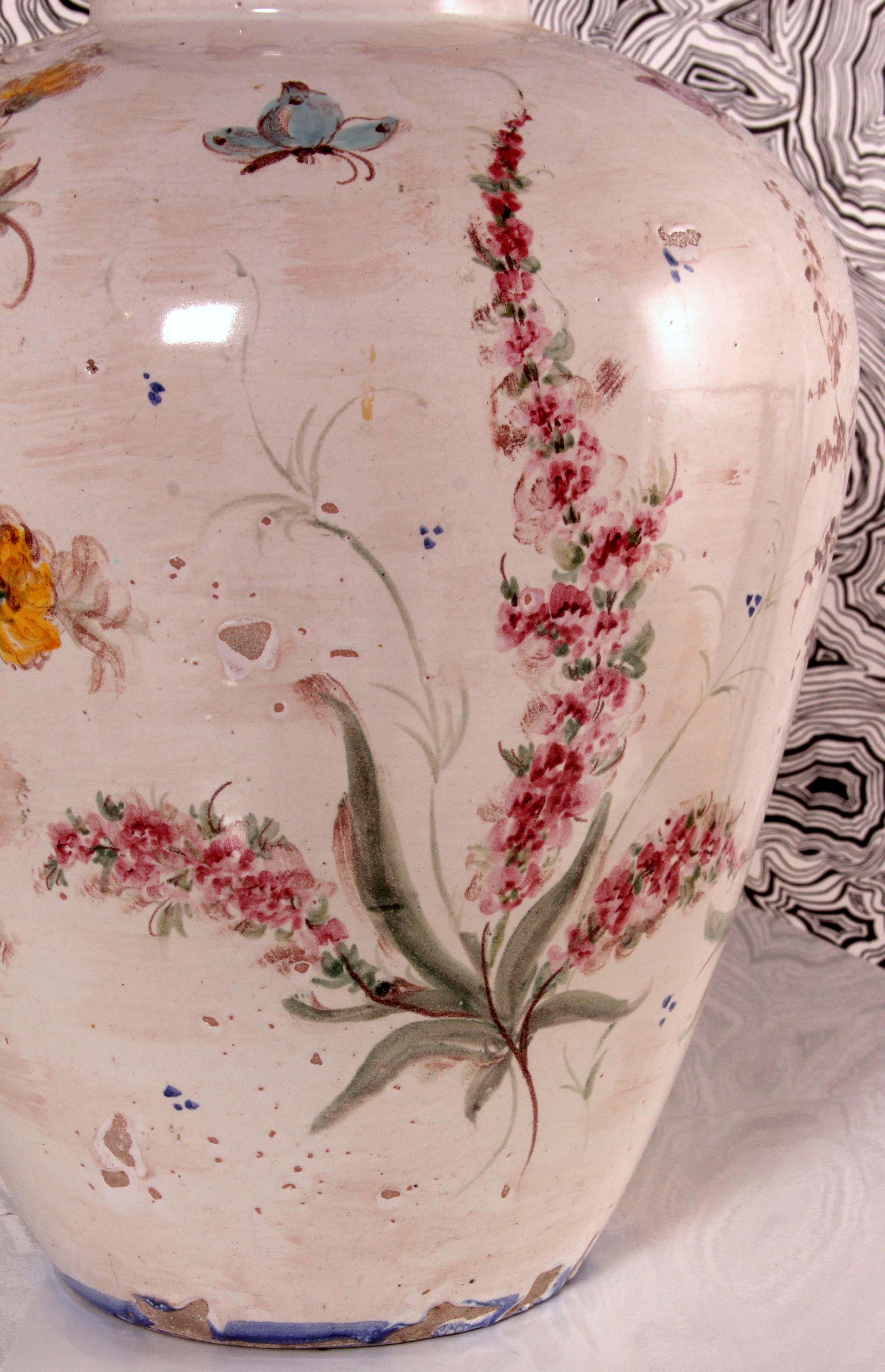 huge Ulmer Keramik VASE design by Baroness Sybille von Rotkirch floral faience 2