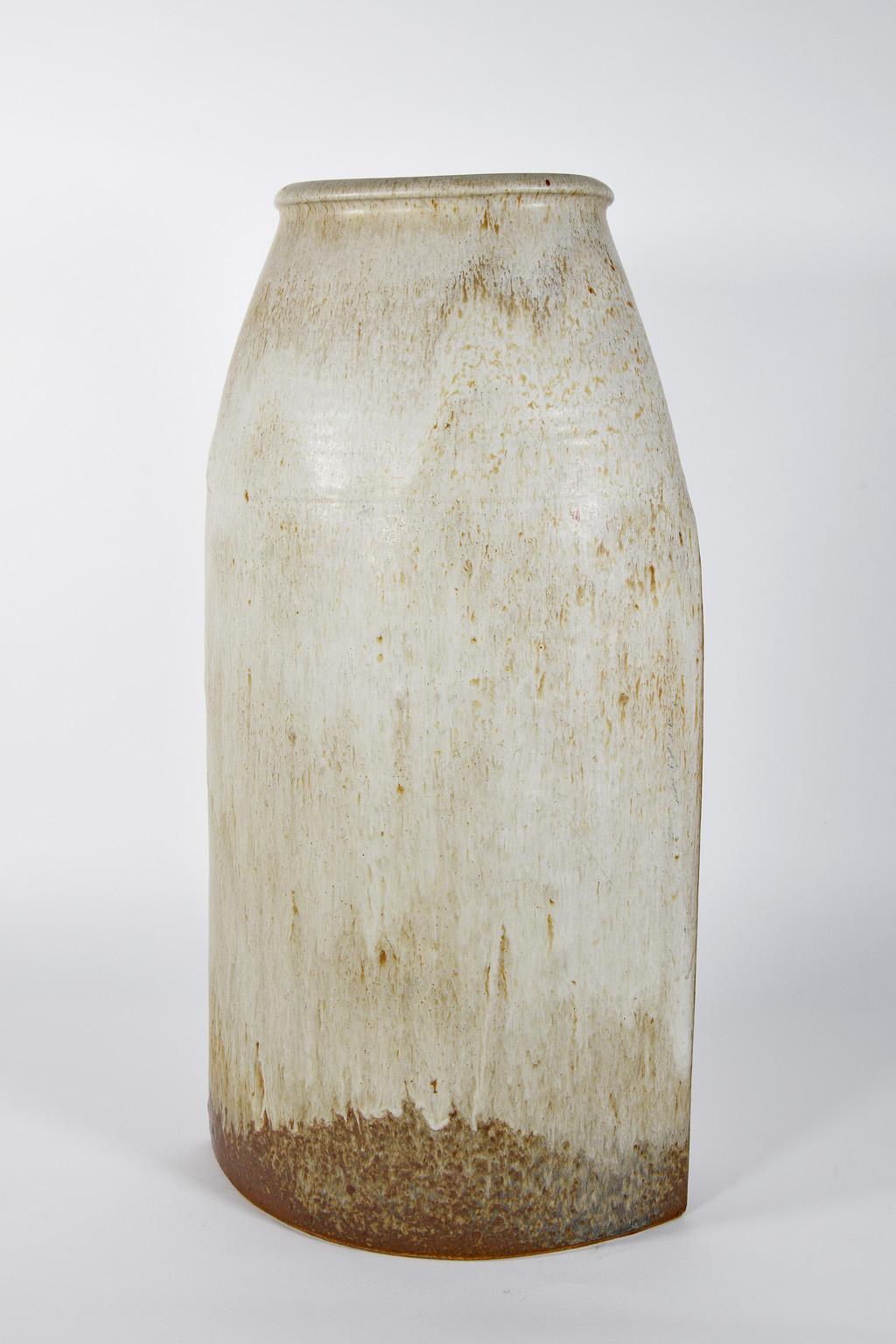Mid-20th Century Huge Unique Grey Ceramic Floor Vase by Wilhelm & Elly Kuch, Germany, 1960s For Sale