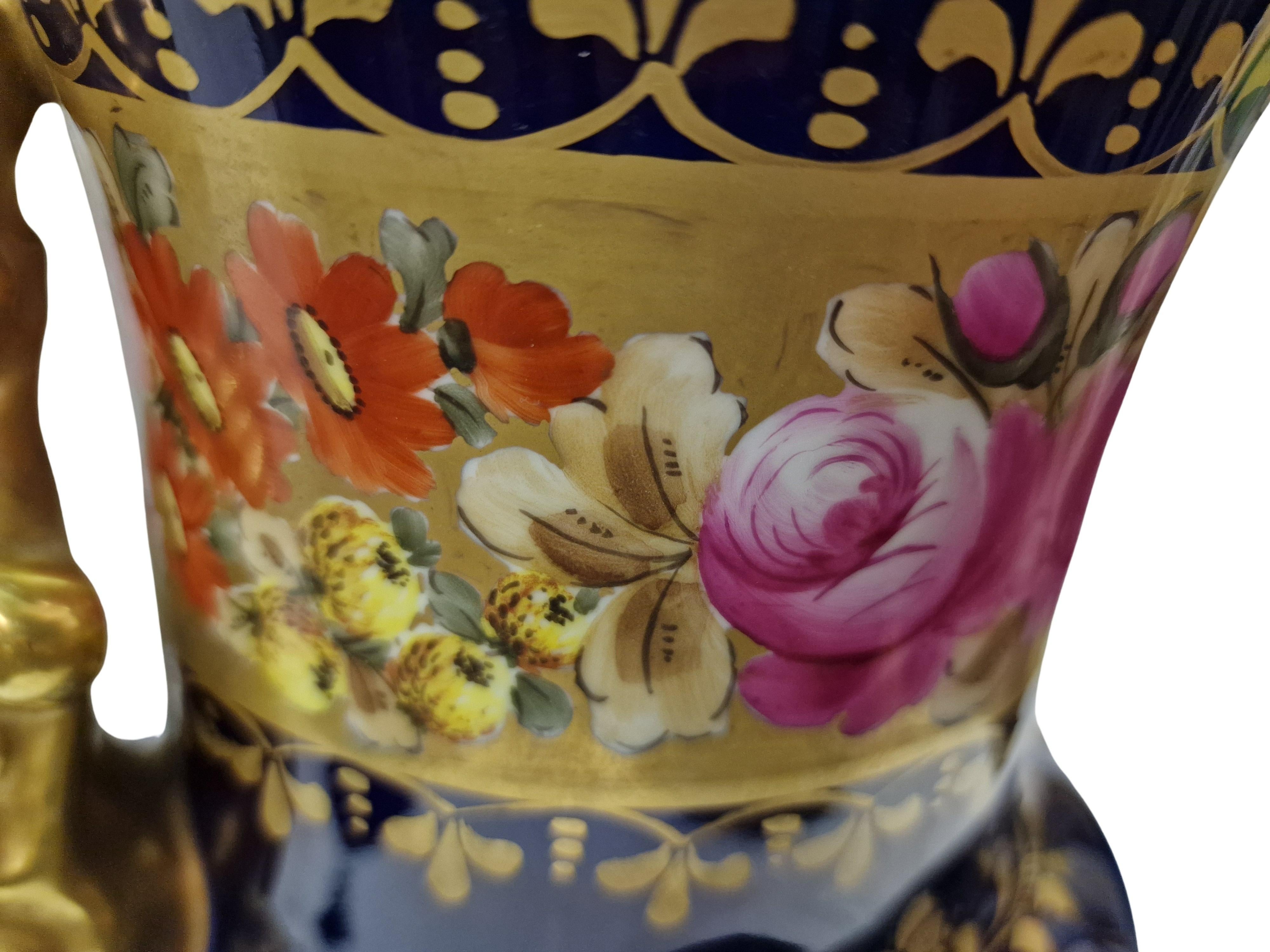 vaso enorme, vaso a cratere, dipinto a mano, firmato, anni '50, Limoges, Francia in vendita 3