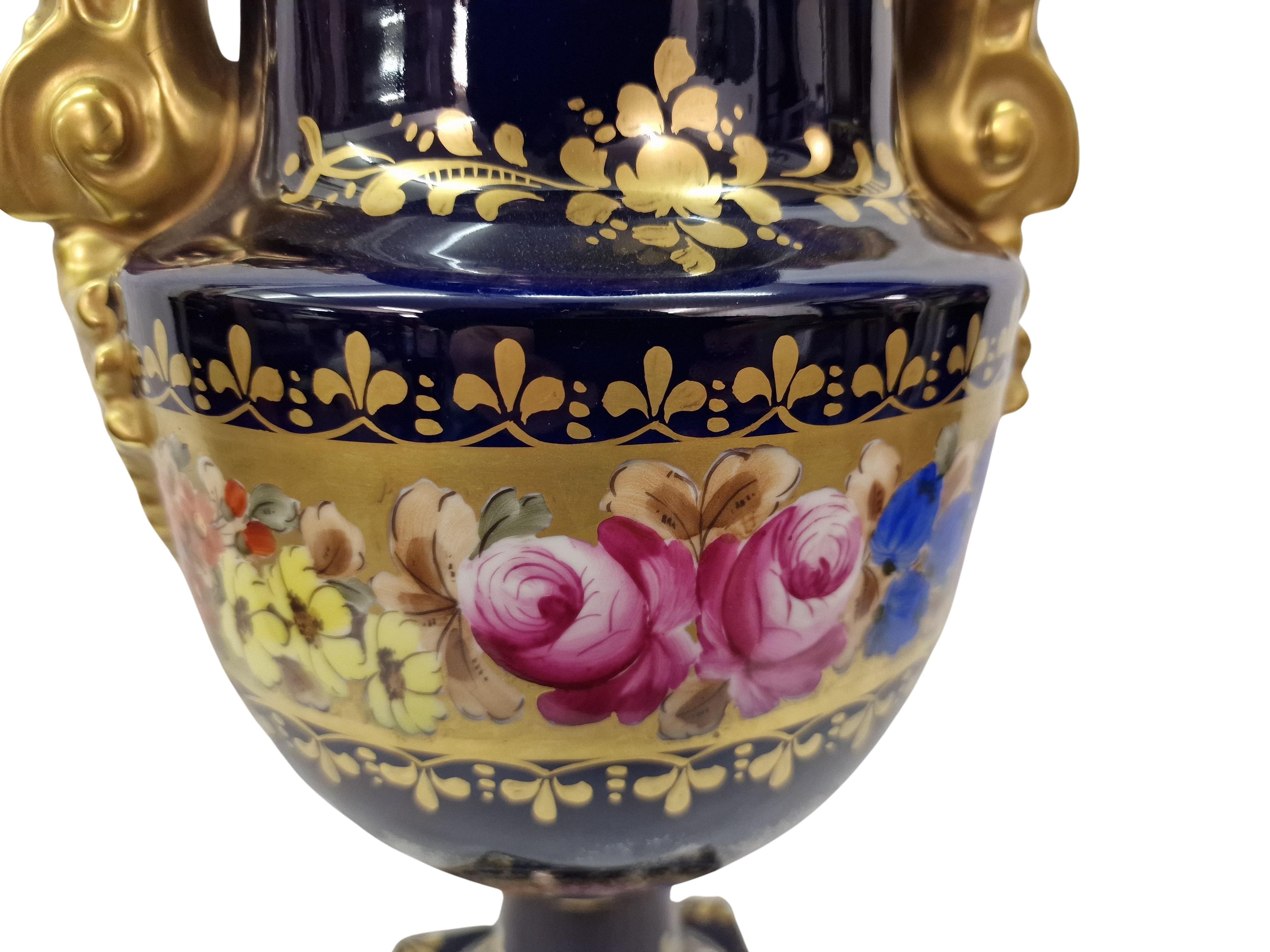 vaso enorme, vaso a cratere, dipinto a mano, firmato, anni '50, Limoges, Francia in vendita 5
