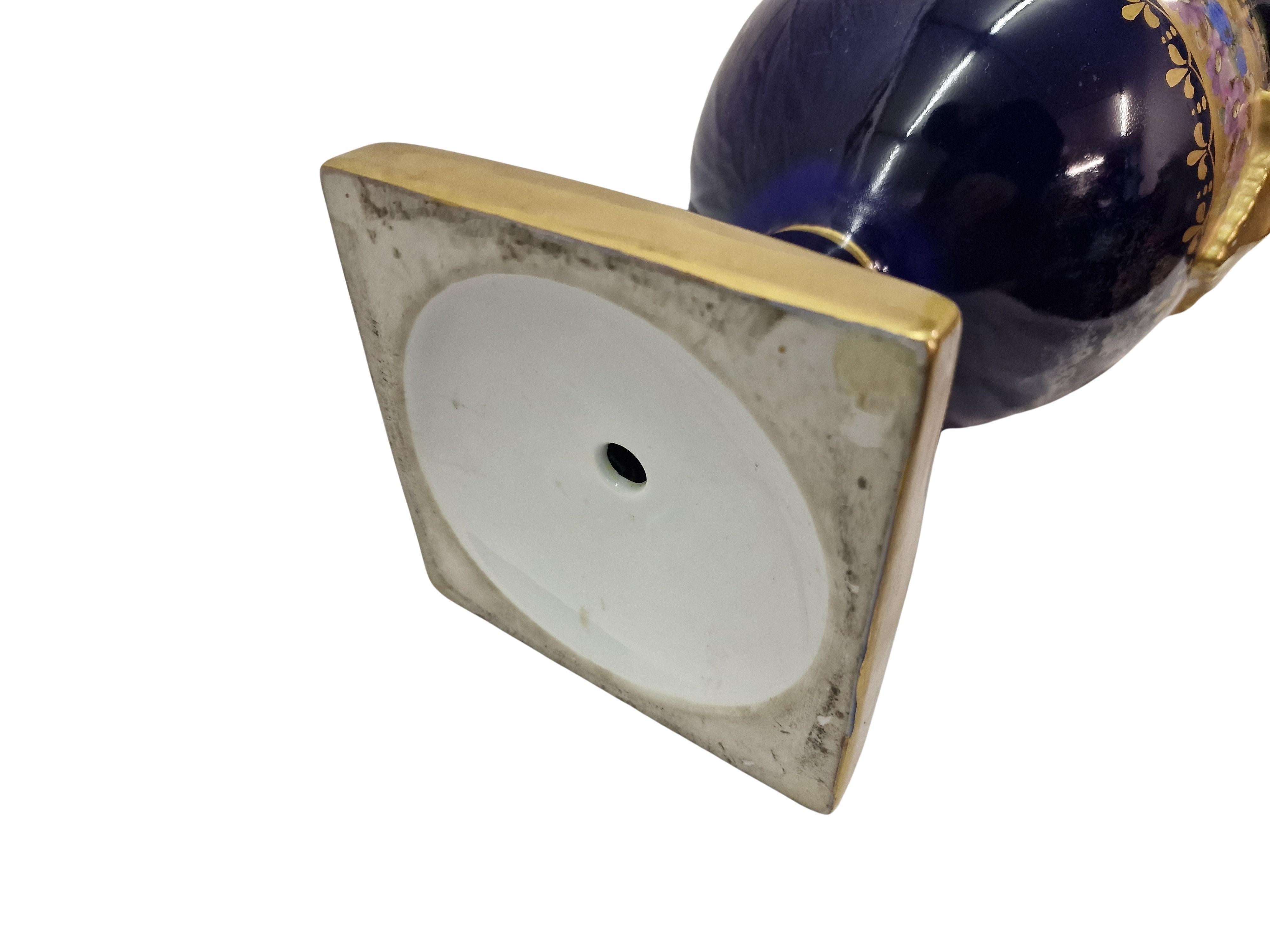 vaso enorme, vaso a cratere, dipinto a mano, firmato, anni '50, Limoges, Francia in vendita 7