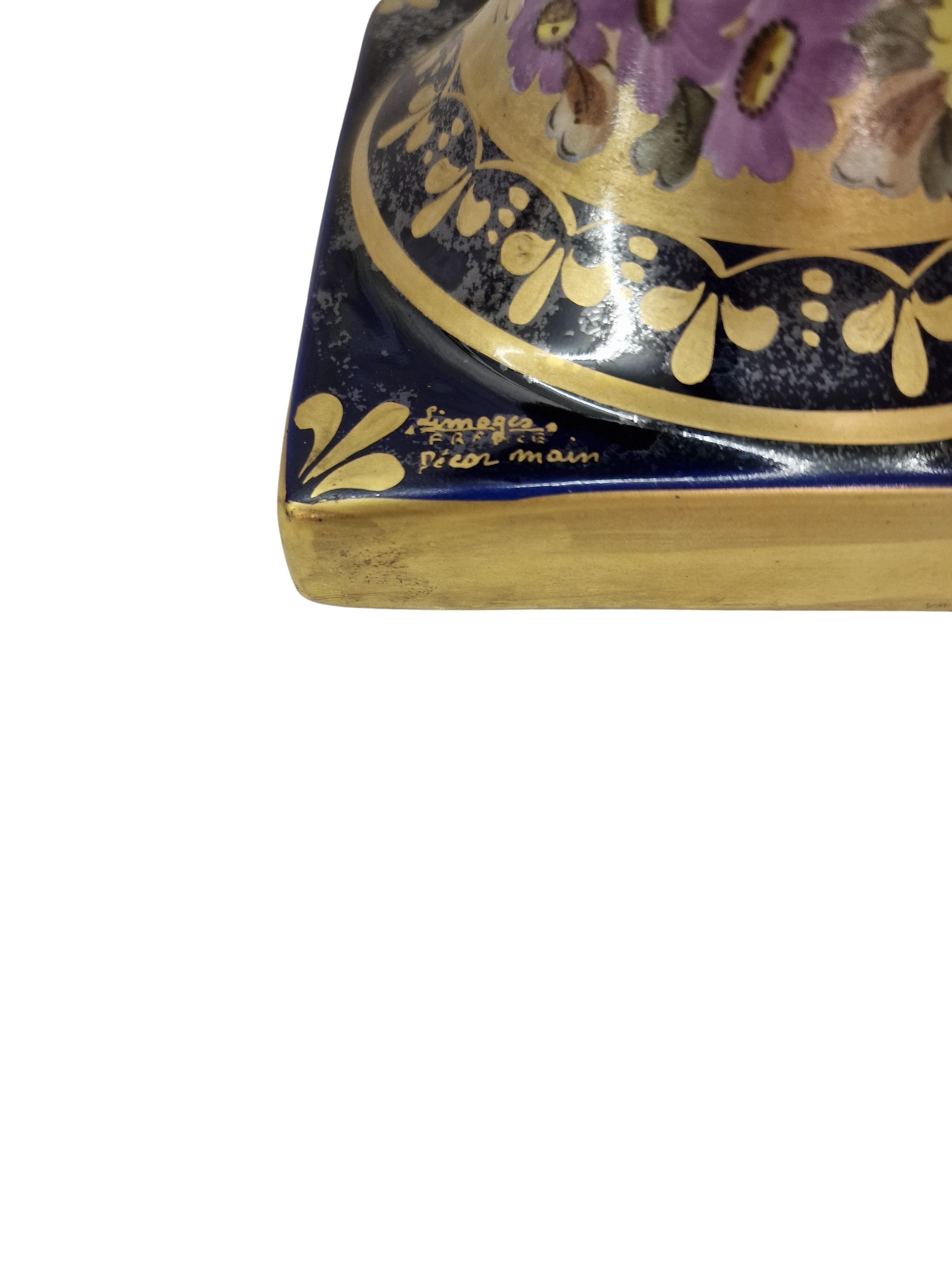 vaso enorme, vaso a cratere, dipinto a mano, firmato, anni '50, Limoges, Francia In condizioni buone in vendita a Wien, AT