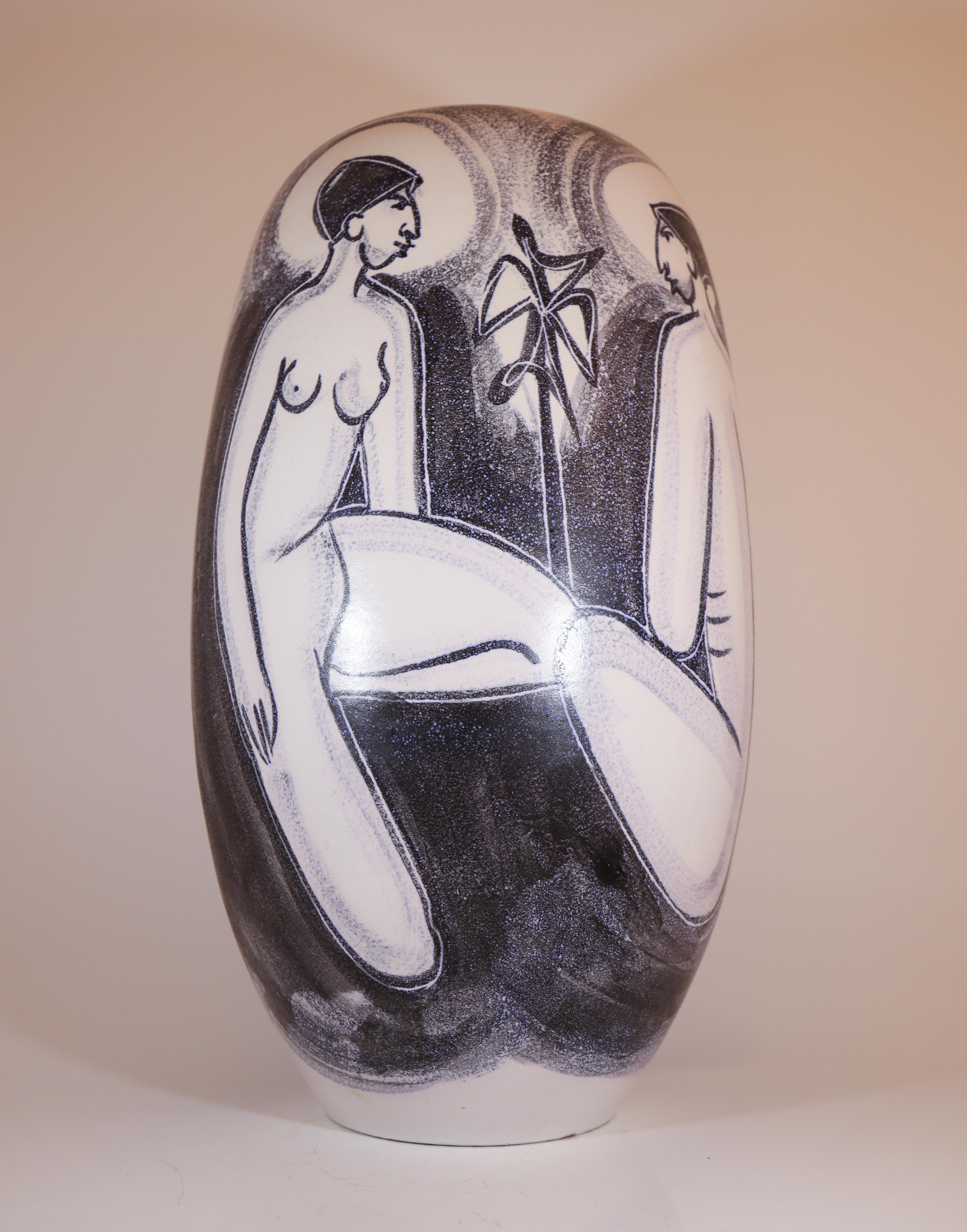 Jarrón enorme - Mette Doller - Höganäs Sueco Moderno de mediados de siglo en venta 6