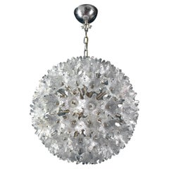 Huge Venini Murano Glass Flower Sputnik Chandelier, Italy, 1960s
