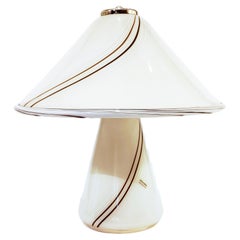 Huge Venini Post-Modern handl-blown murano glass table lamp. Italy, 1970s