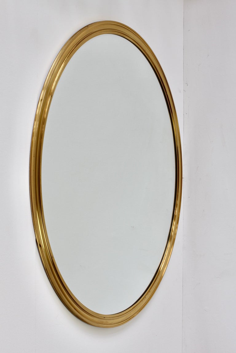 Huge Vereinigte Werkstätten München Wall Mounted Polished Brass Mirror