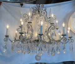 Huge Vinatge Rock Crystal French Chandelier