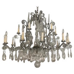Huge Vinatge Rock Crystal French Chandelier