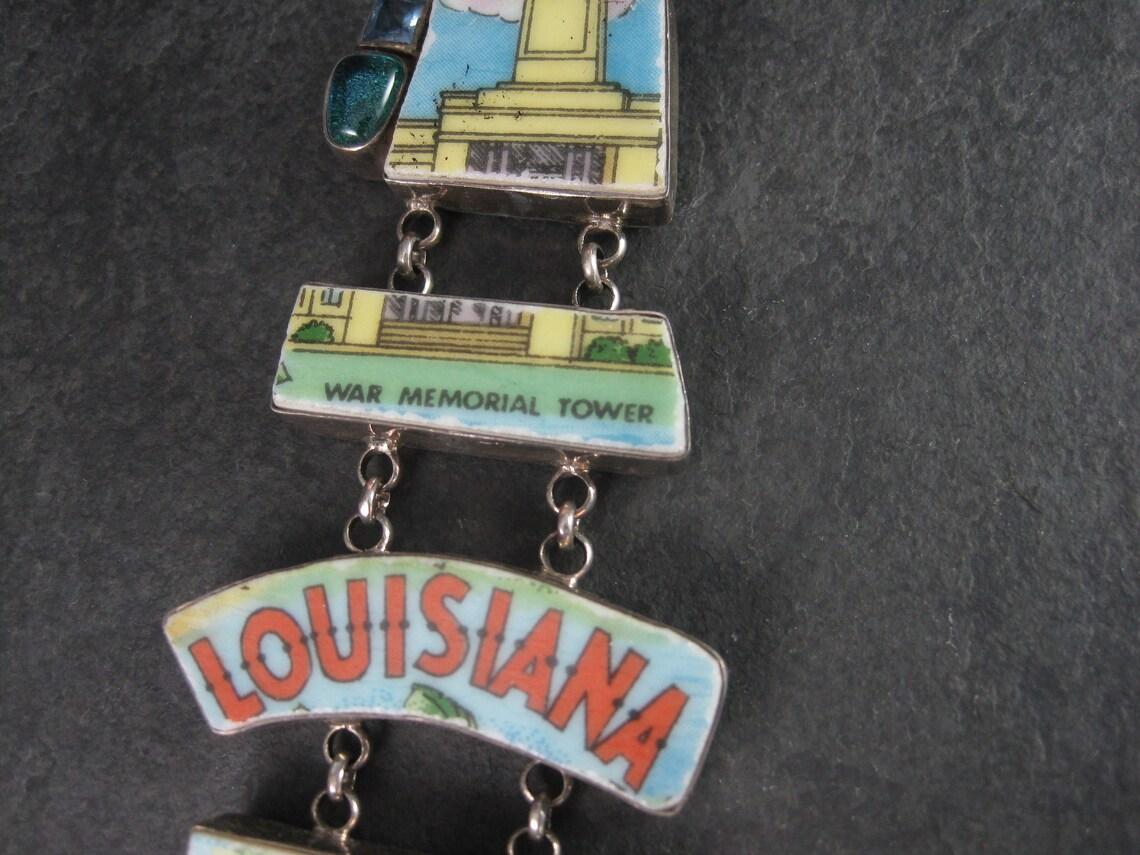 Superbe bracelet artisanal Louisiane vintage en argent sterling en vente 4