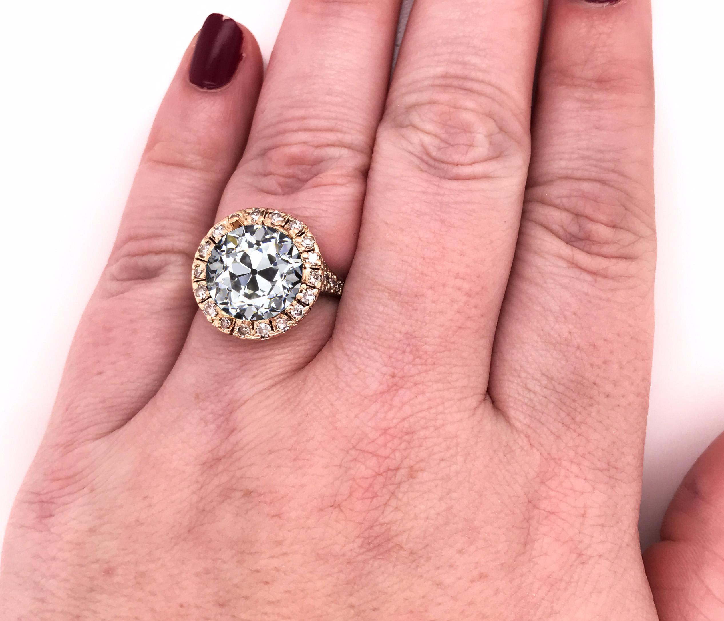 Women's HUGE Vintage Diamond Semi Mount Ring .75ct 18K Antique Deco Original 1910s For Sale
