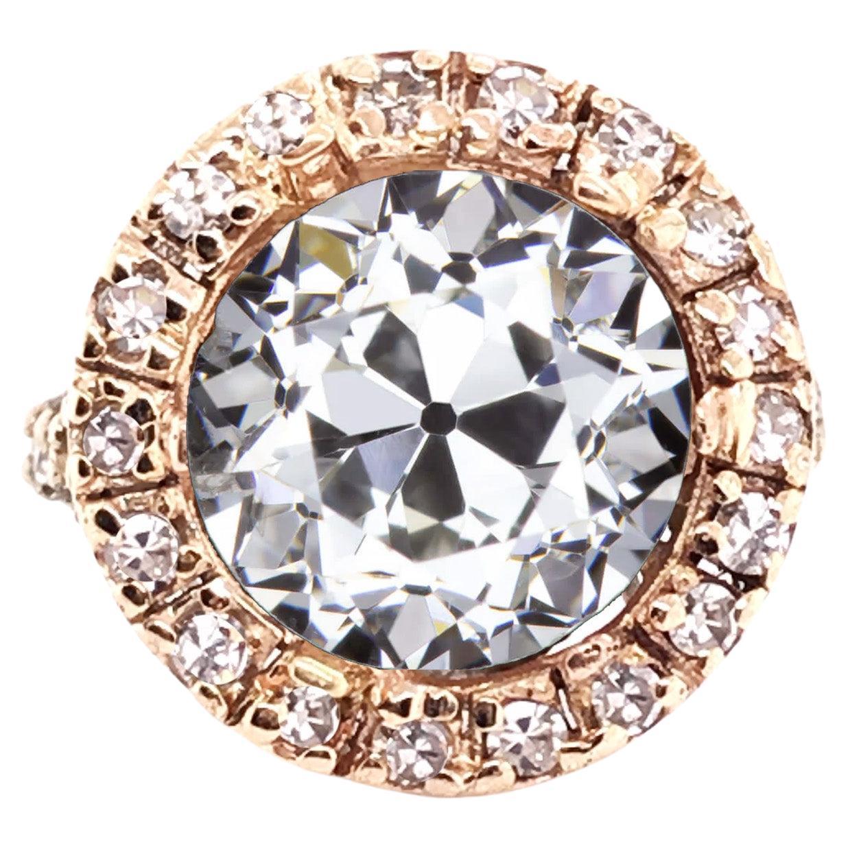 HUGE Vintage Diamond Semi Mount Ring .75ct 18K Antique Deco Original 1910s For Sale
