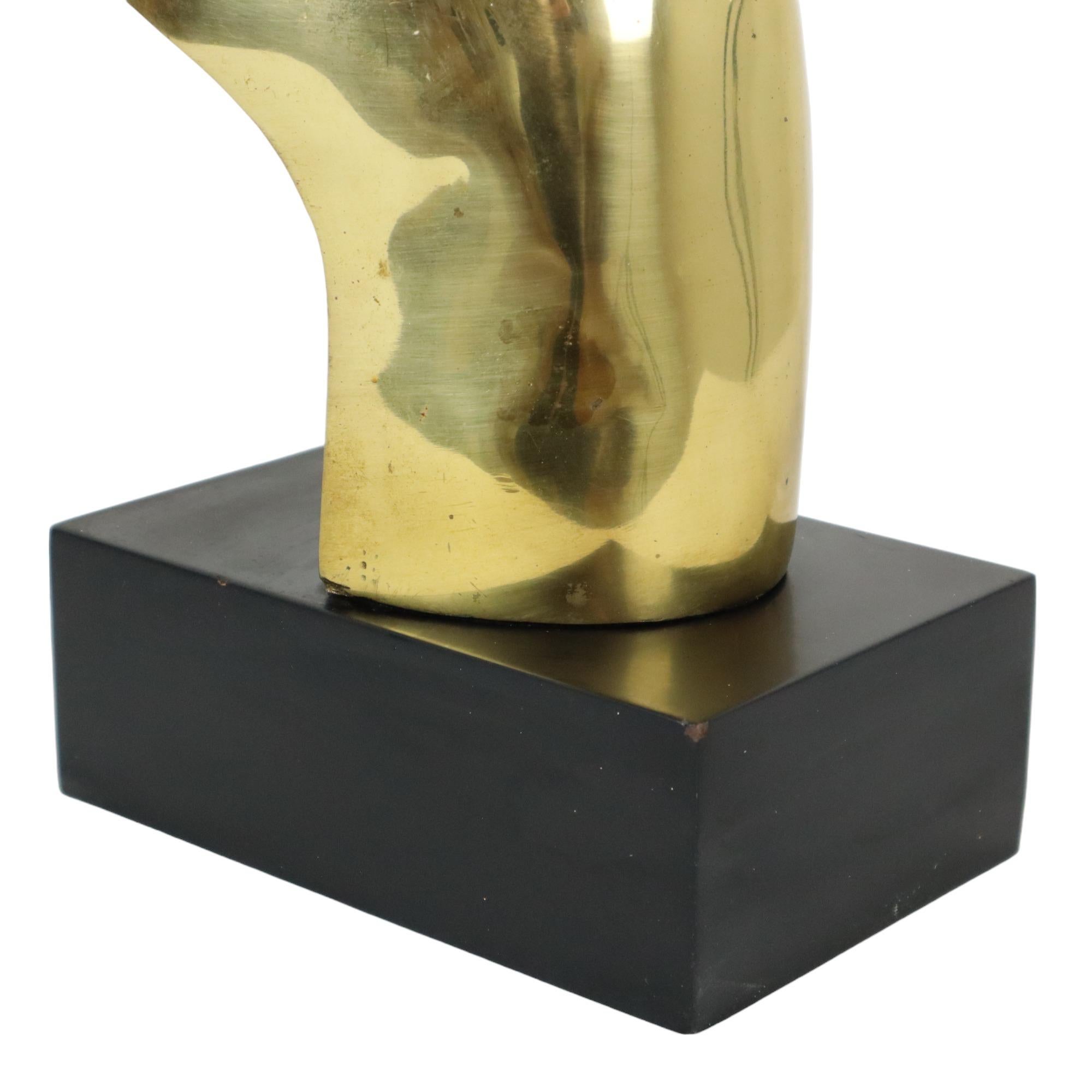 Huge Vintage Golden Ibex Gazelle Ram Head Copper Sculpture XL 56cm For Sale 2