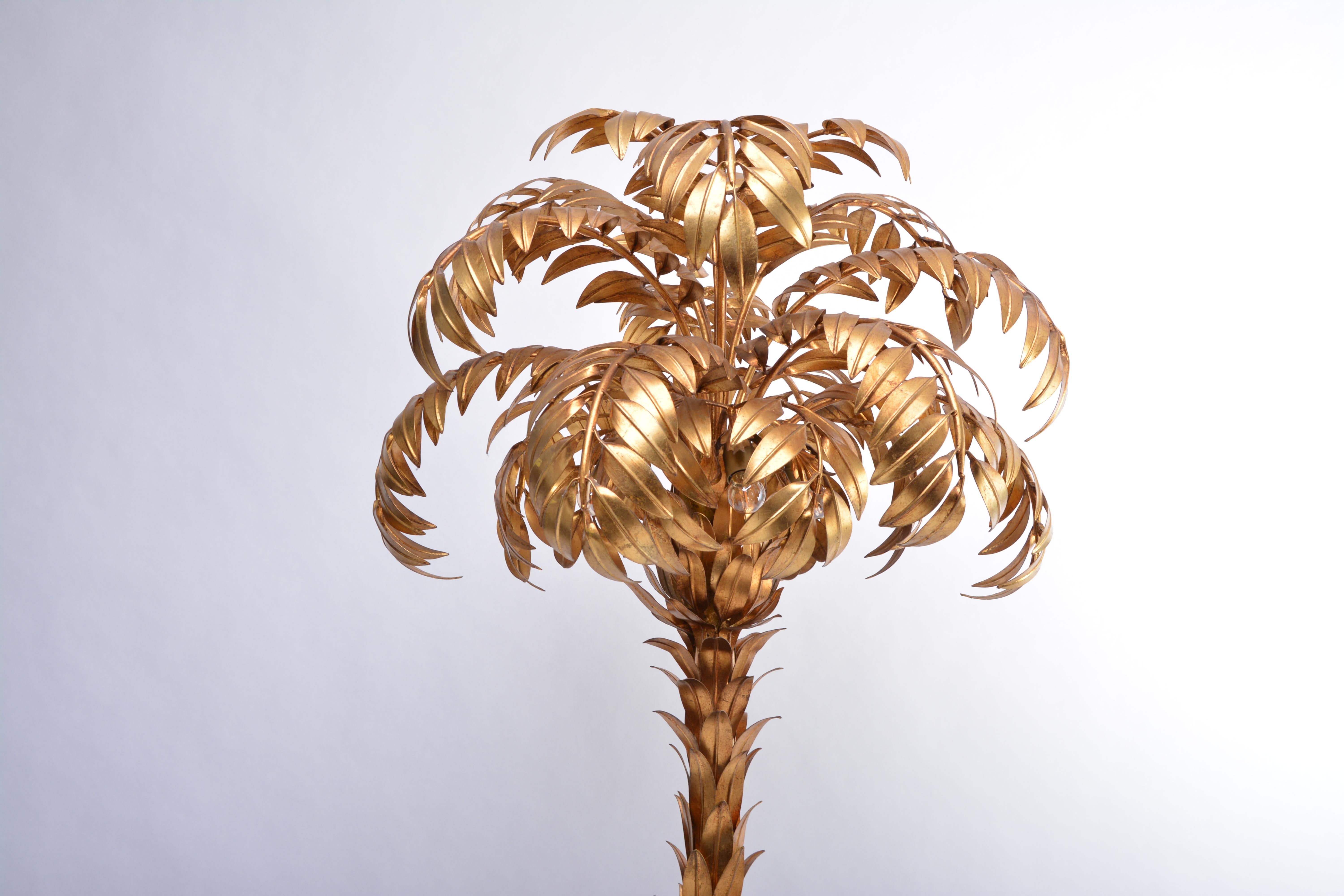 gold palm tree light