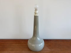 Huge Vintage Grey Glass Table Lamp, 1960s