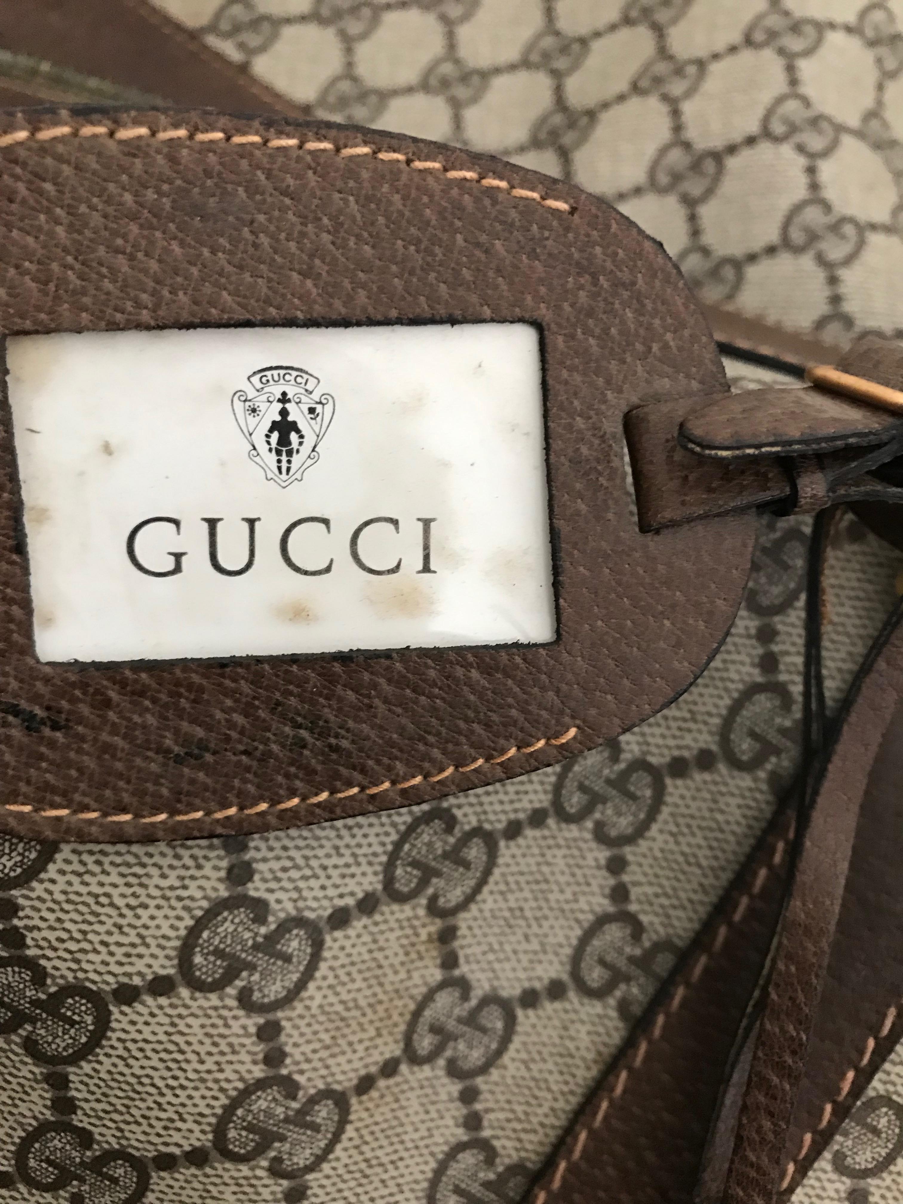 20ième siècle Gucci - Superbe sac à dos vintage à monogrammes