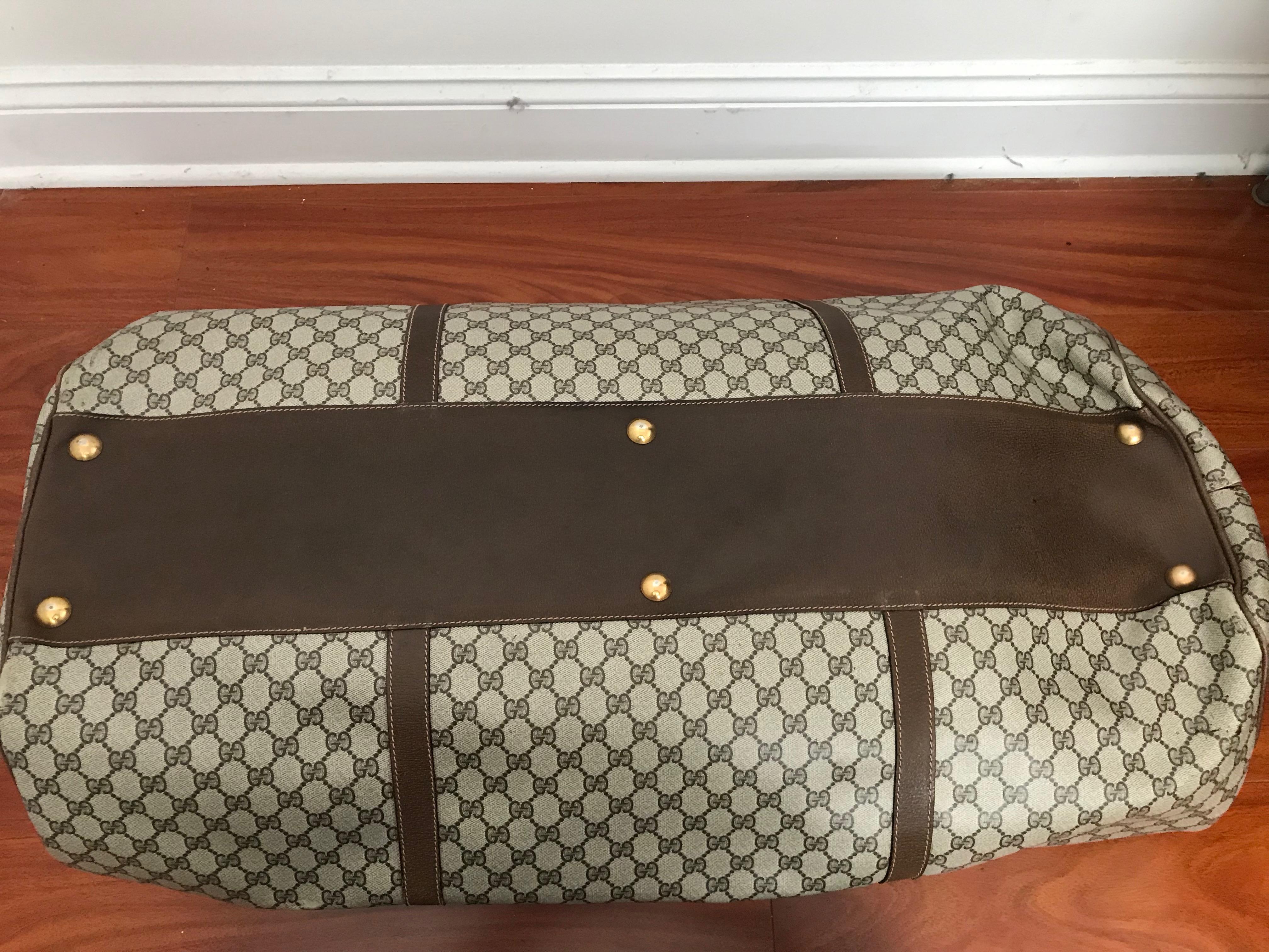 Huge Vintage Gucci Monogram Duffel Bag 1