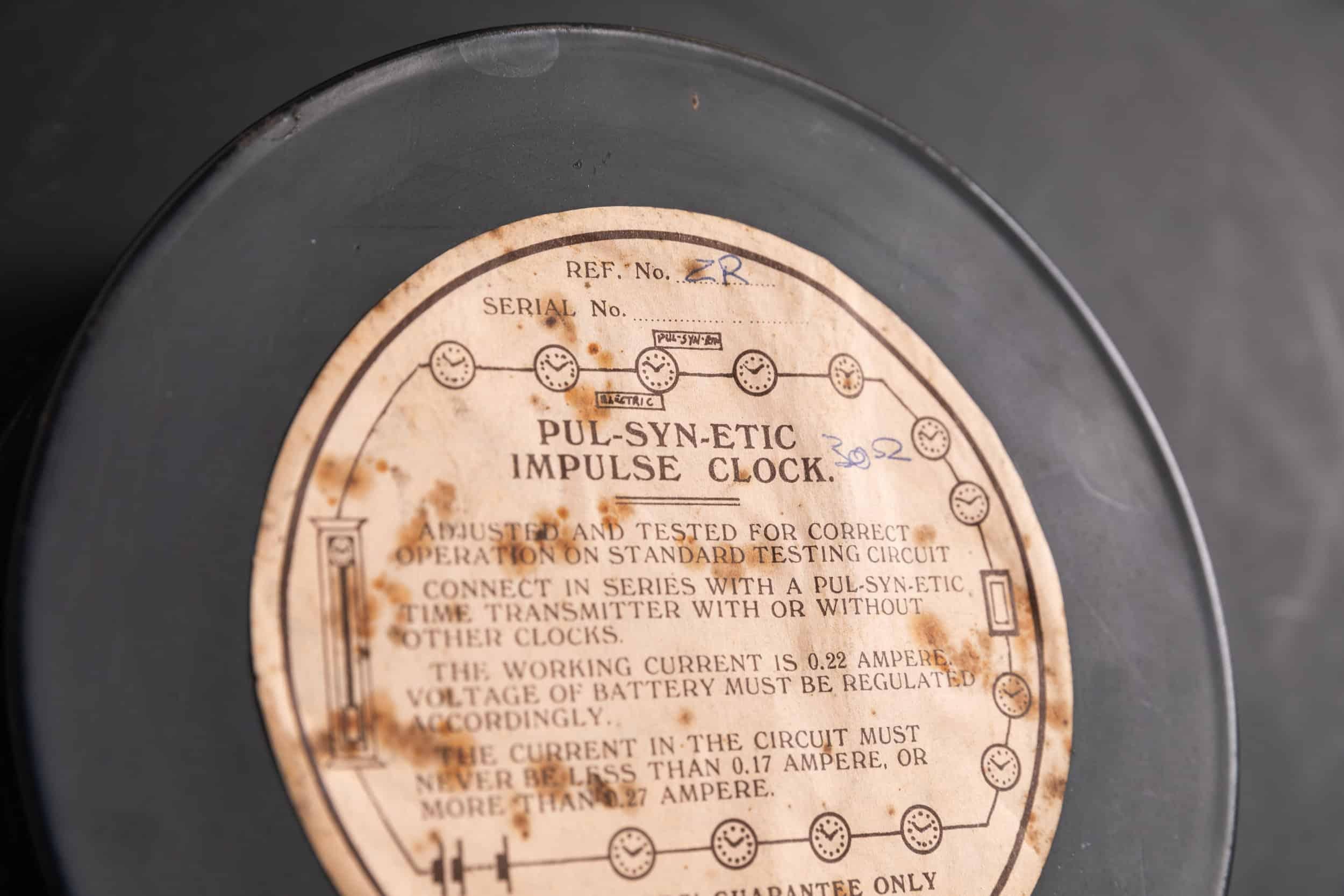 Inglese ENORME OROLOGIO industriale d'epoca da 30