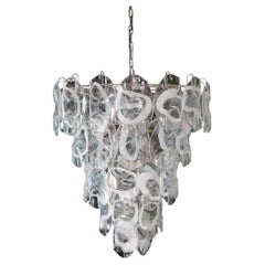 Huge Vintage Italian Murano chandelier lamp by Vistosi - 50 glasses
