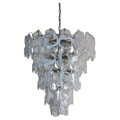 Huge Vintage Italian Murano chandelier lamp by Vistosi - 50 glasses