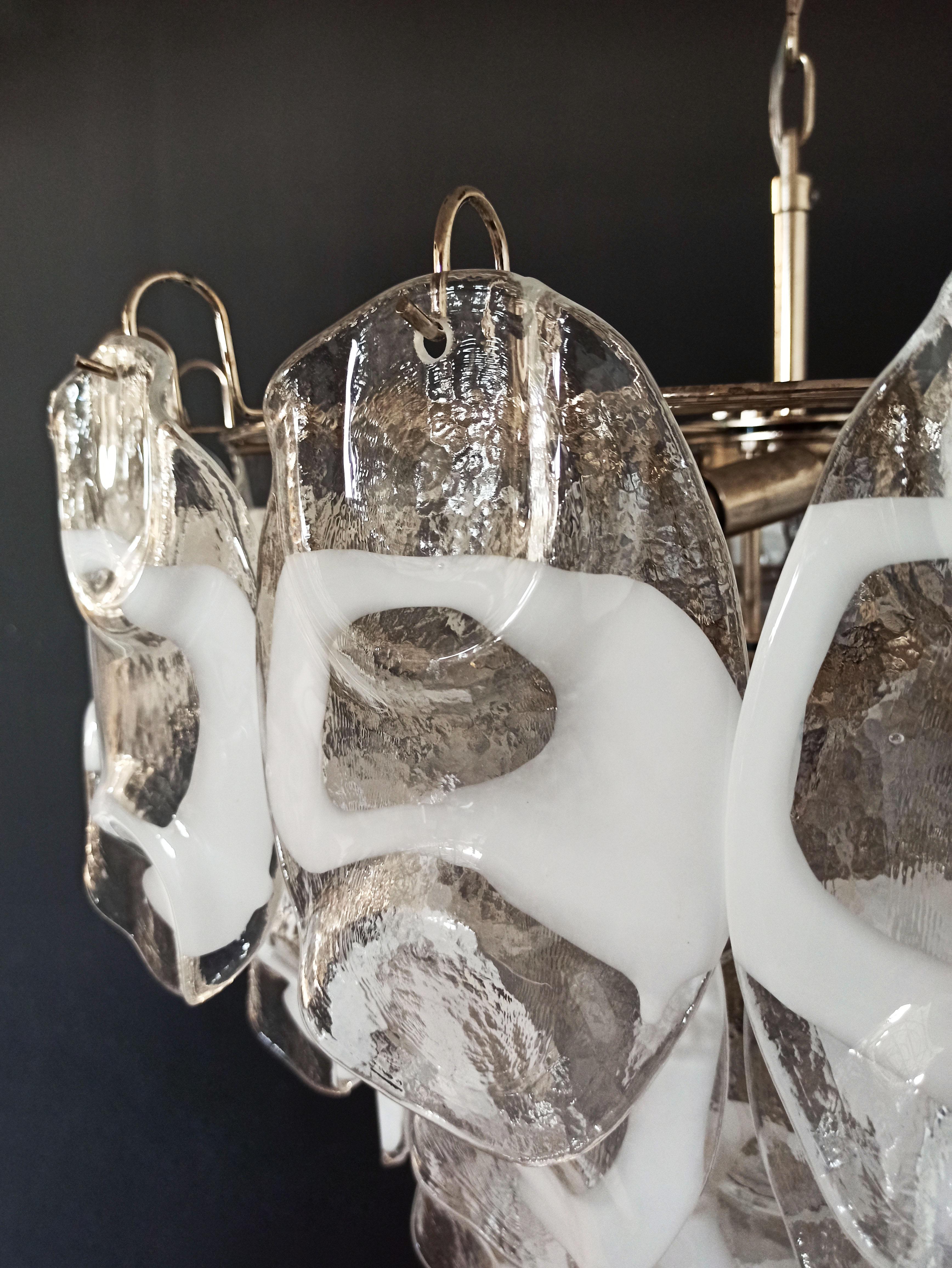 Große italienische Murano-Kronleuchterlampe im Vintage-Stil von Vistosi, 57 Gläsern im Angebot 5