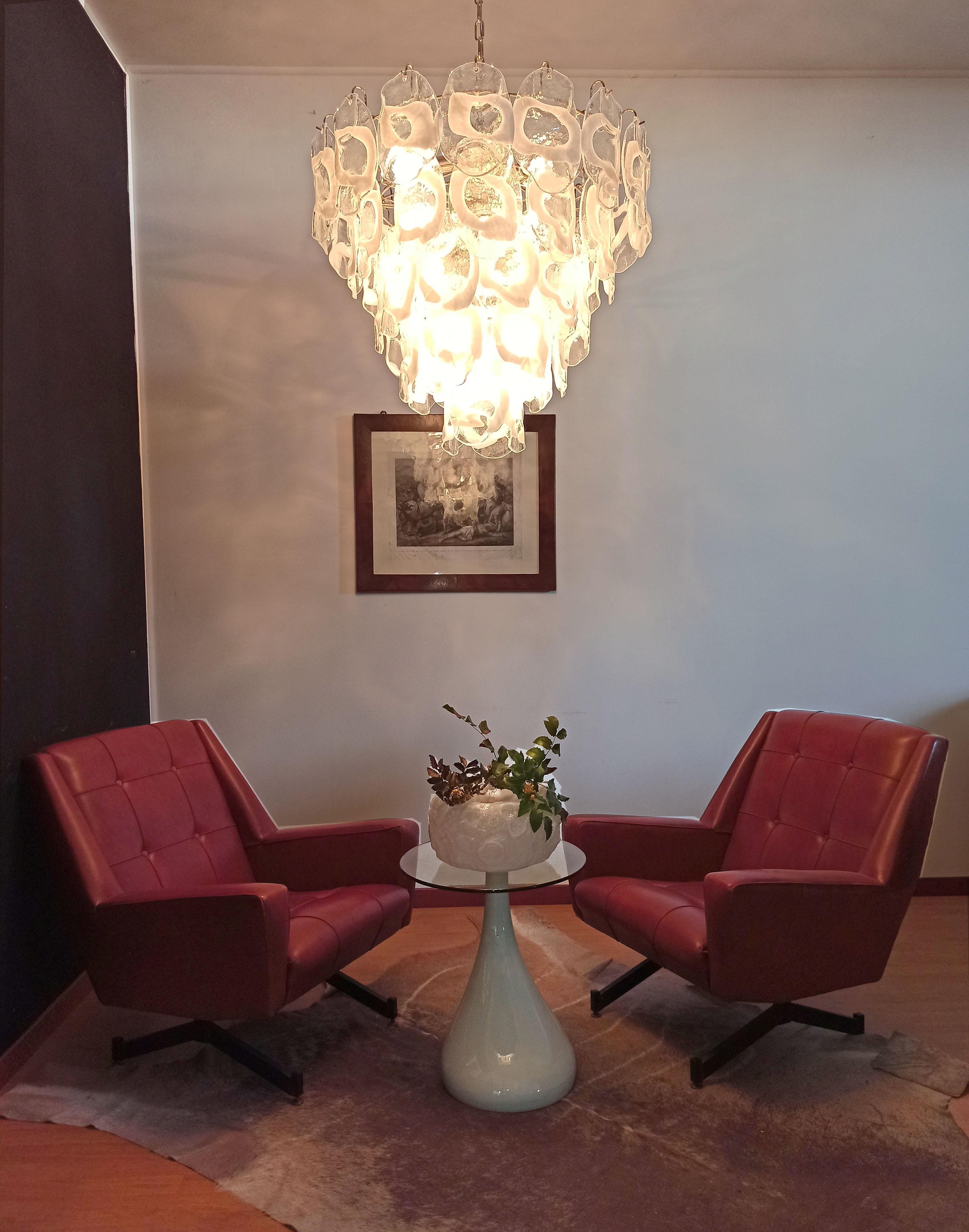 Huge Vintage Italian Murano Chandelier Lamp by Vistosi, 57 Glasses 4