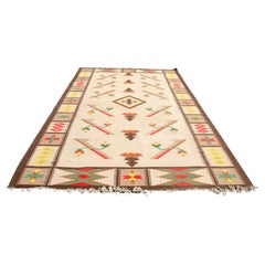 Huge Vintage modern rug Kilim, 1970´s