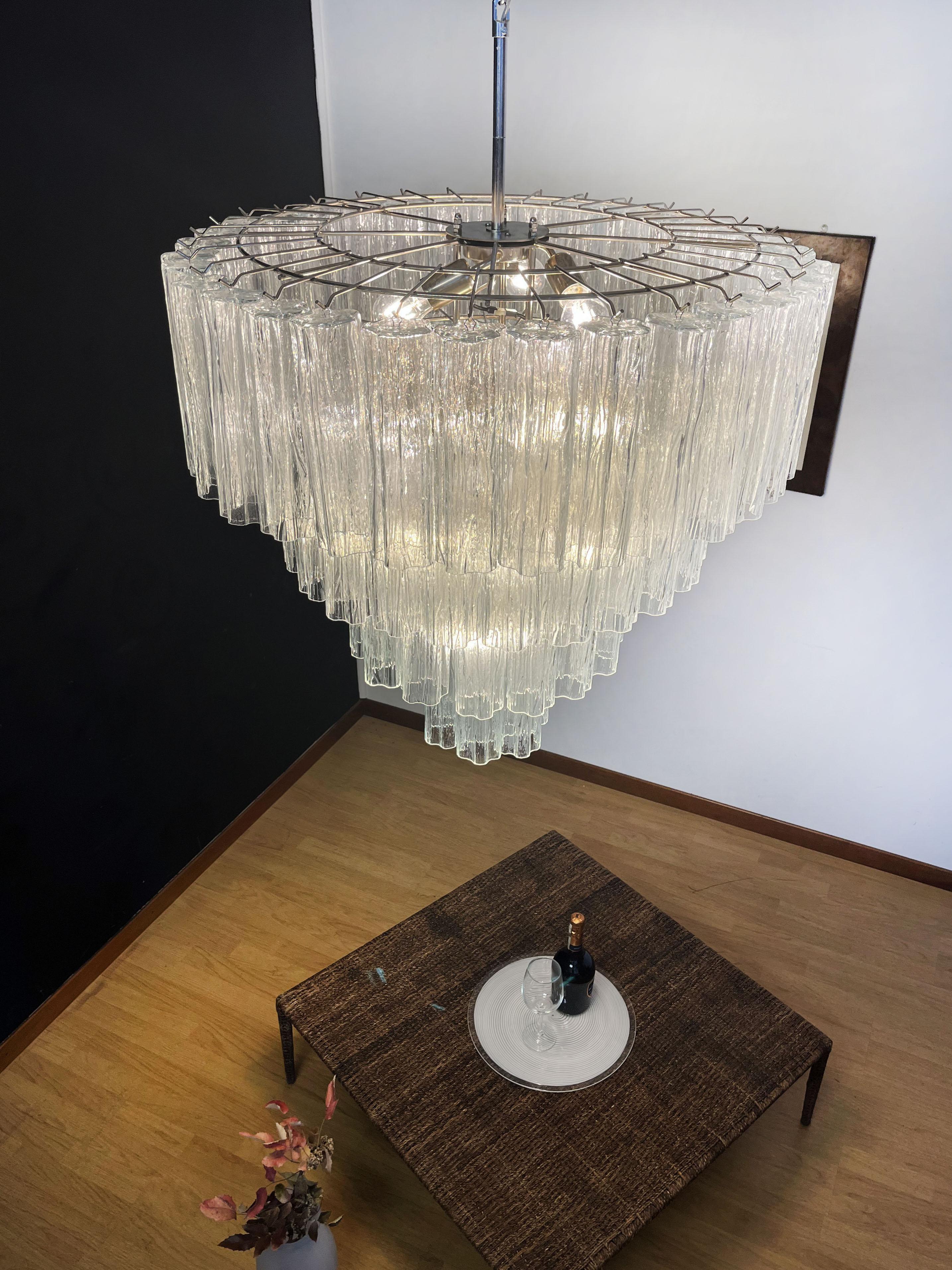 Huge Vintage Murano Glass Tiered Chandelier -78 glasses 2