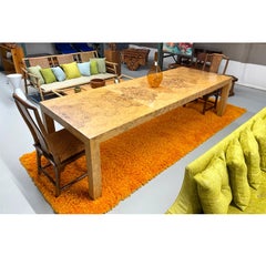 Huge Vintage Orange and Yellow Scandinavian Rya Shag Area Rug Runner