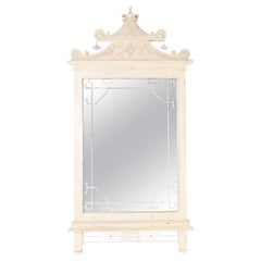 Huge Vintage Pagoda Floor Mirror