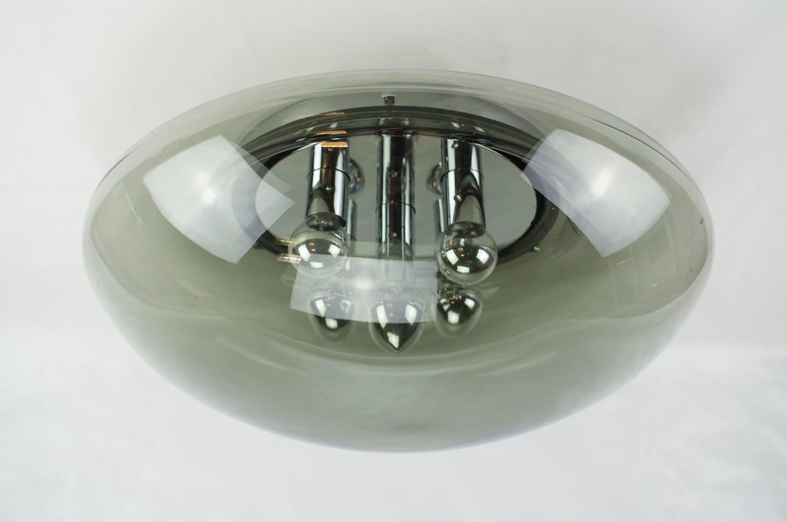 Only one is still available. 

Four E14 bulbs on a chrome plate.

Very good vintage condition with normal signs of use.

100% original condition and fully functional.




       