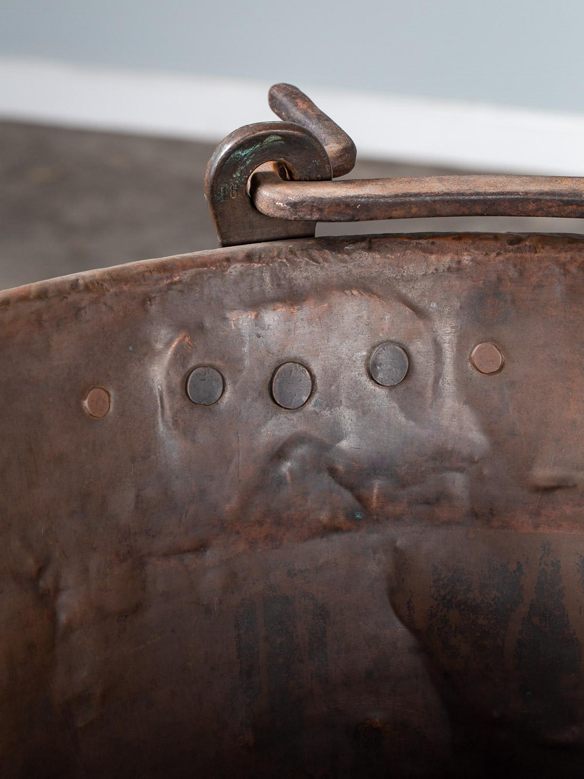 Huge Vintage Swiss Copper Chocolate Vat Cauldron, circa 1890 For Sale 4