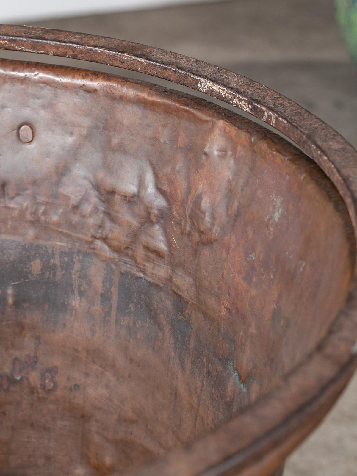 Huge Vintage Swiss Copper Chocolate Vat Cauldron, circa 1890 For Sale 9