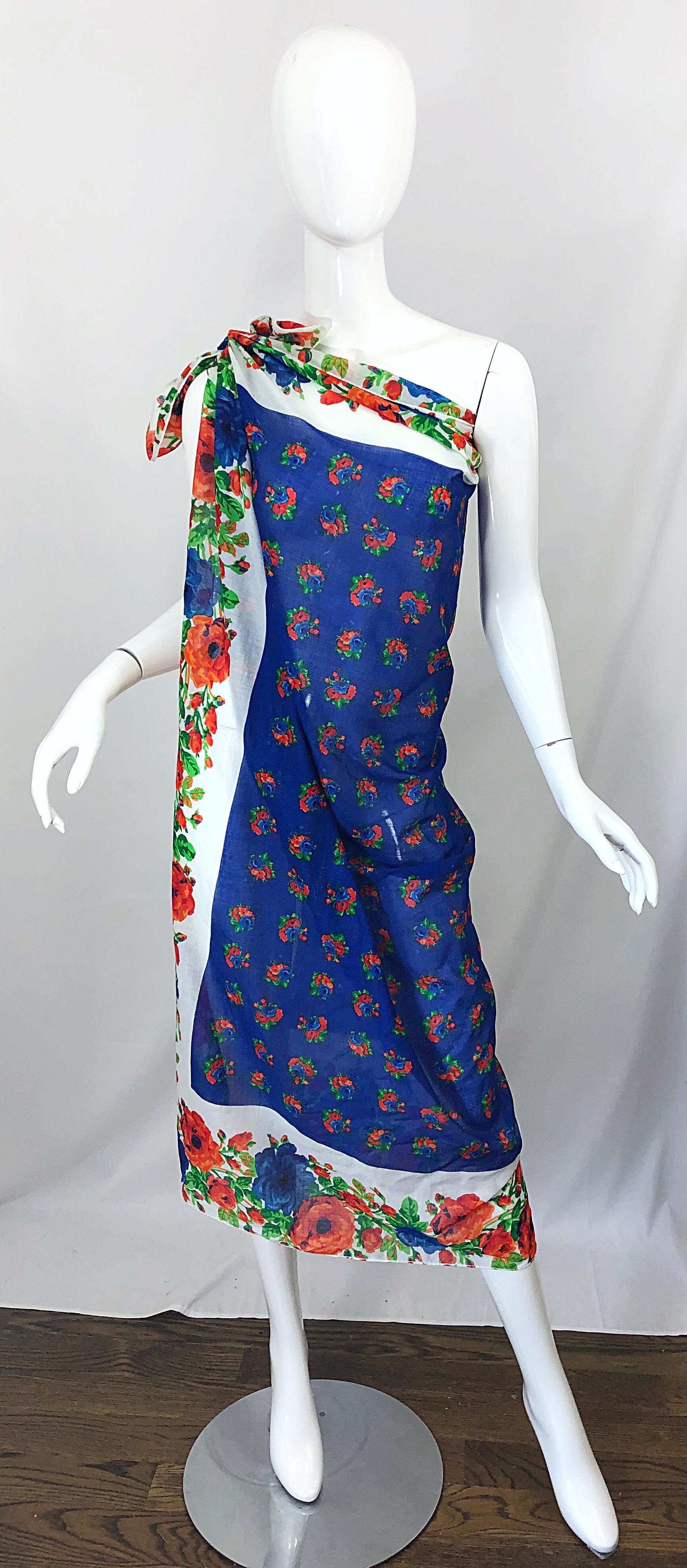 voile print scarf