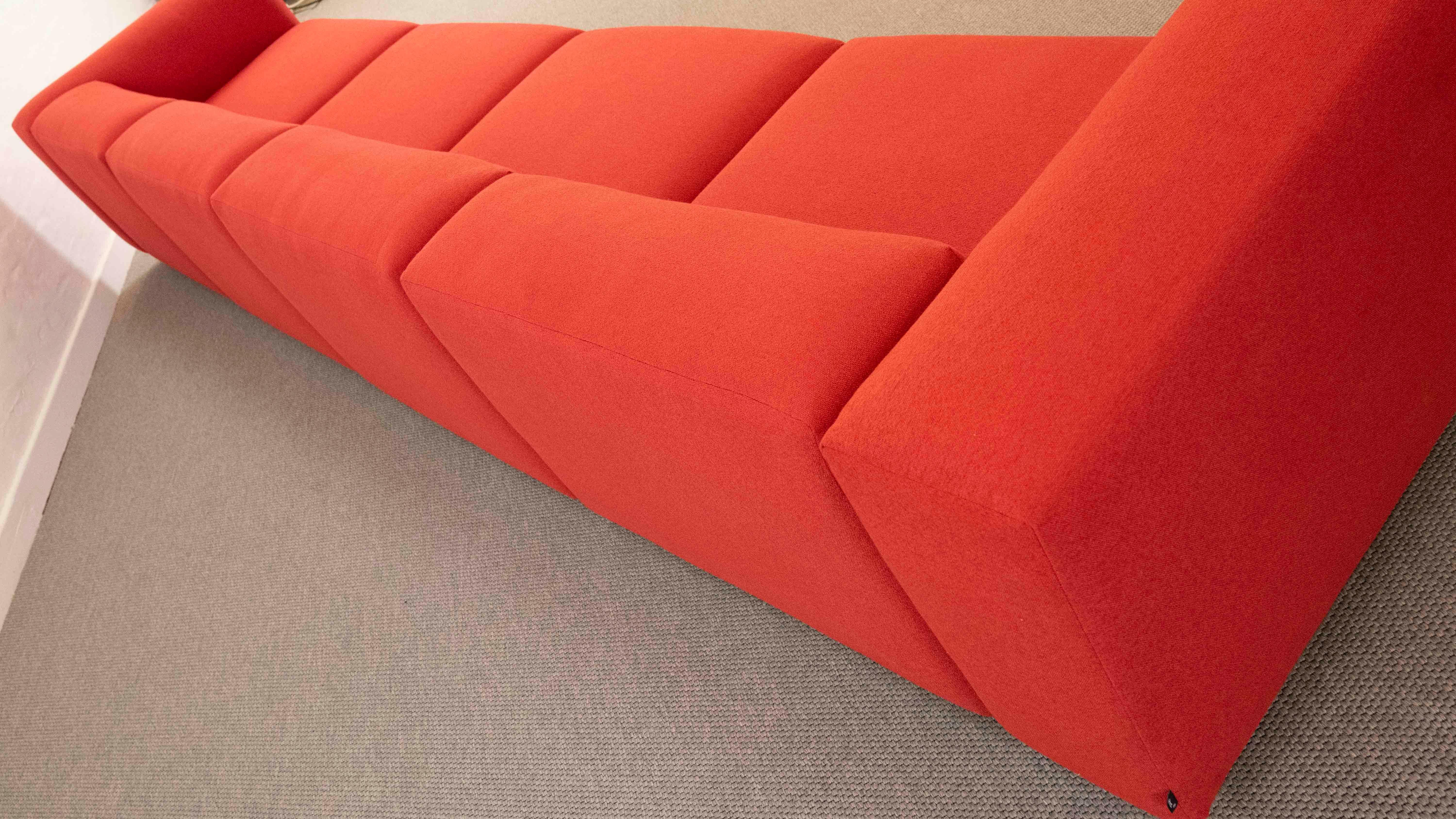 Huge Vitra Modular Soft 5-Seat Sofa by Jasper Morrison in Red Fabrics 5