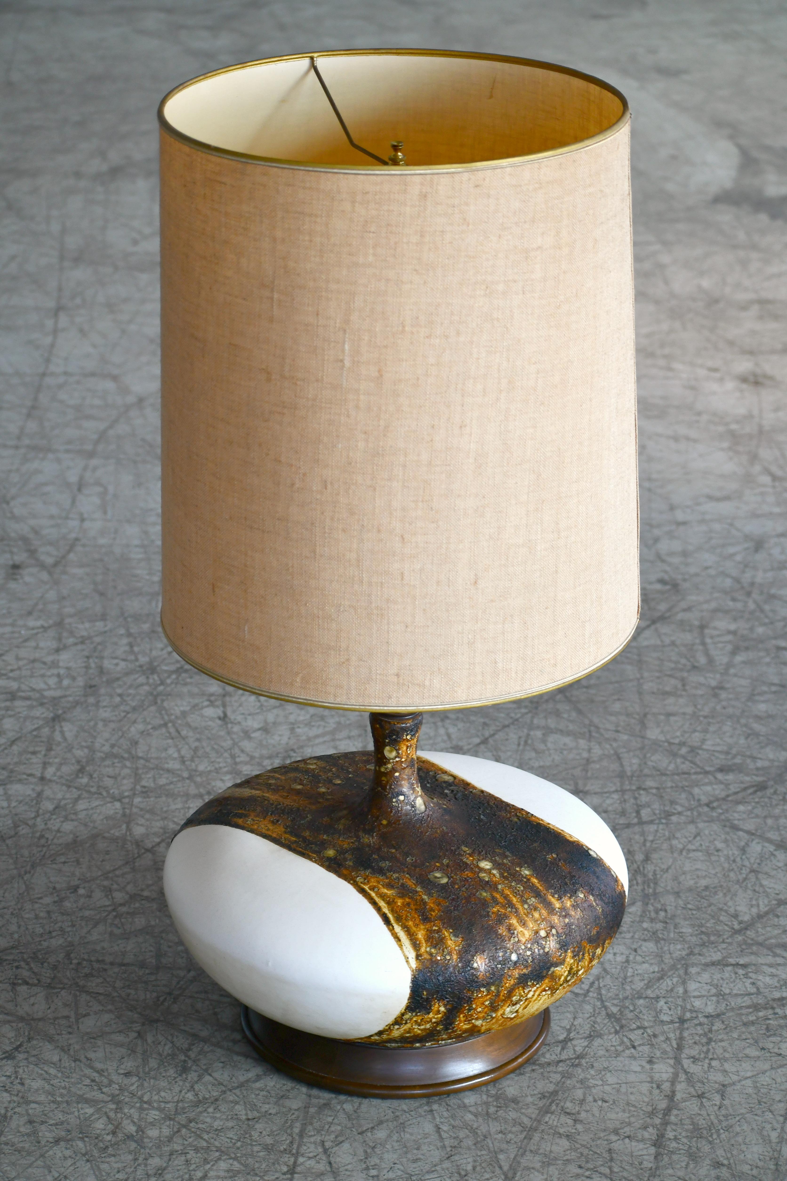 Mid-Century Modern Huge Volcanic Lava Ceramic Lamp, '1960s'