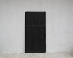 Huge Wabi Sabi Early 19th Japanese Charred Cedar Door Wall Art