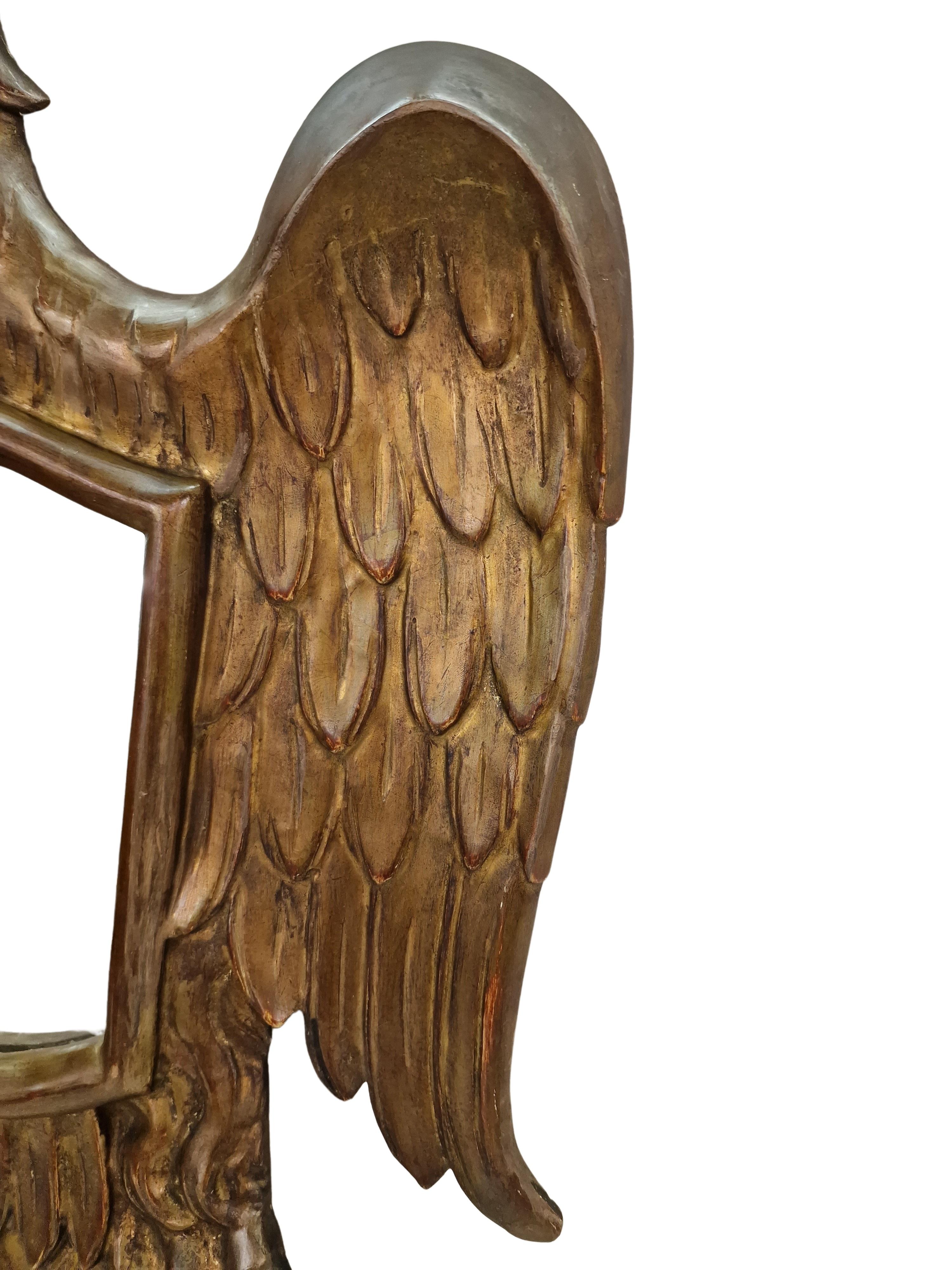 European Huge Wall Mirror, Eagle, Figural, End 19th Century, Central Europe For Sale