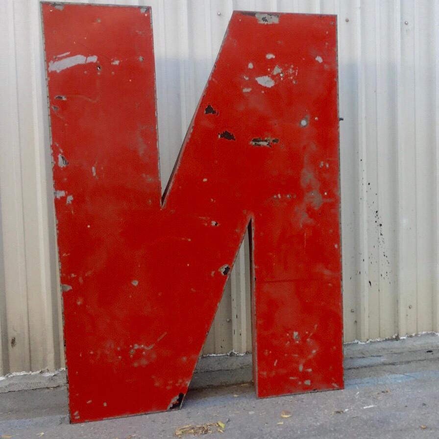 American Huge Weathered on Industrial Sign For Sale