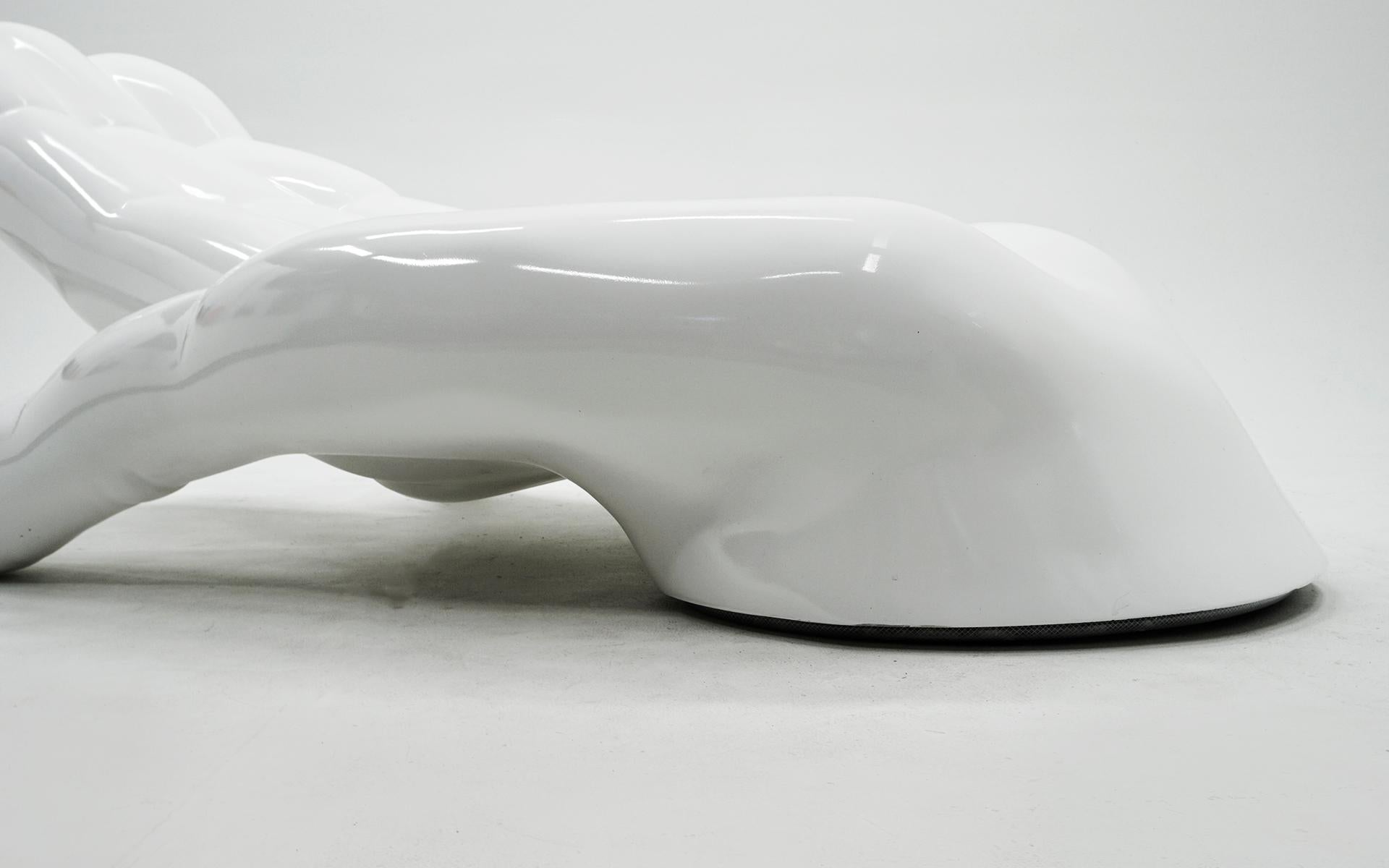 Huge White Fiberglass Hand Sculpture / Chaise, 1960s, Restored 2