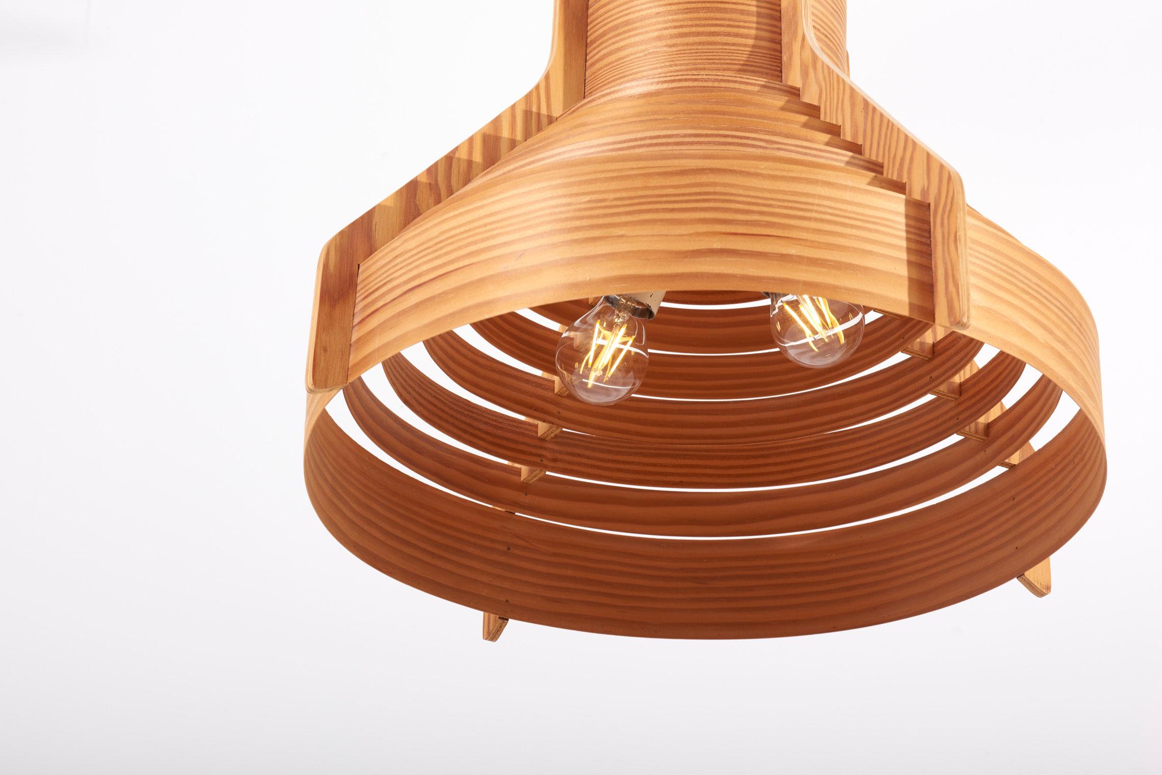 Huge Wooden Pendant Lamp by Hans-Agne Jakobsson for AB Ellysett Markaryd, Sweden 5